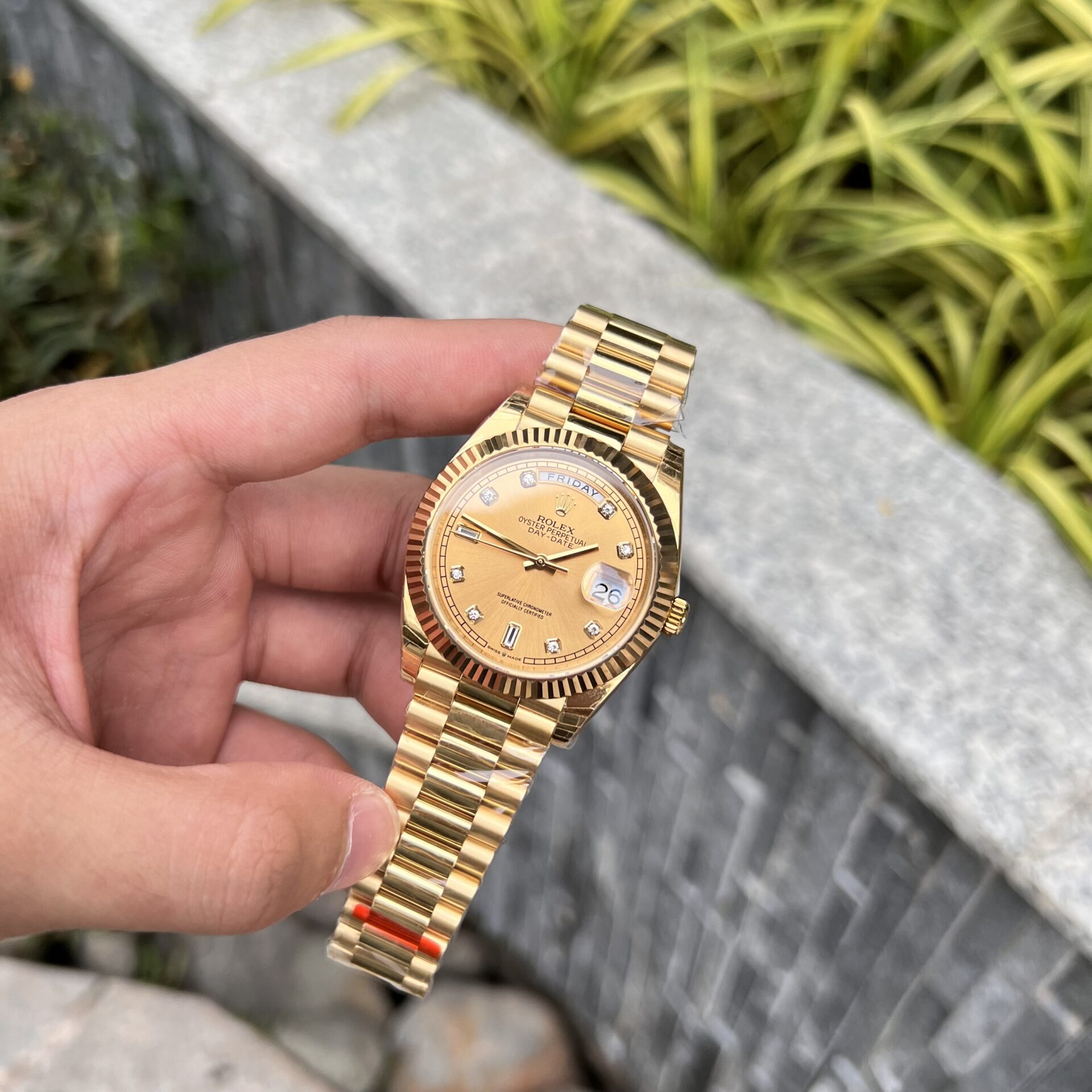 Rolex Day-Date Replica 1:1 Watch Champagne Dial Jubilee Strap 40mm - Soul Replicas