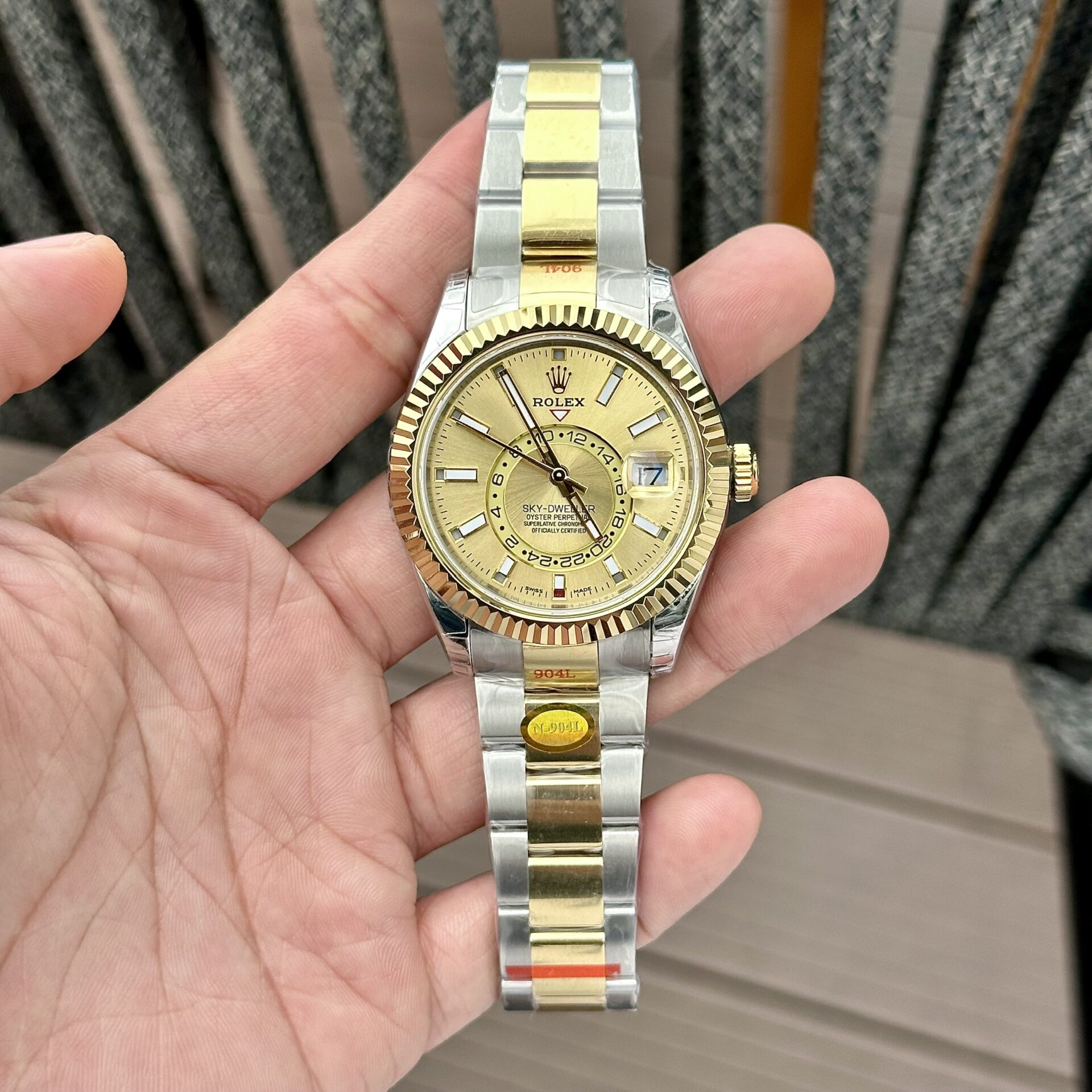 Rolex Sky-Dweller Replica Watch Demi Gold N Factory 41mm - Soul Replicas