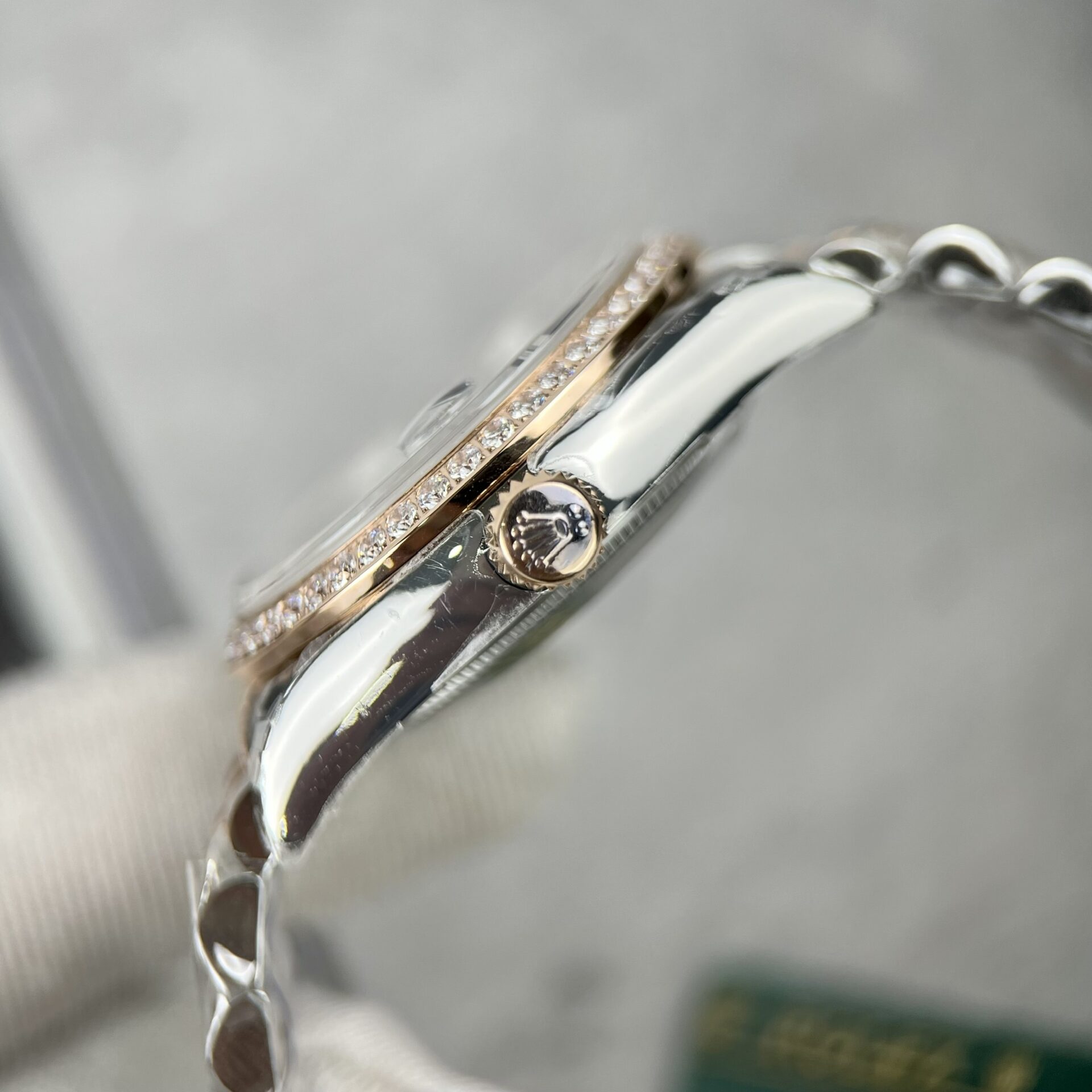 Rolex DateJust Replica Watch Flower Dial With Diamond Bezel 31mm - Soul Replicas