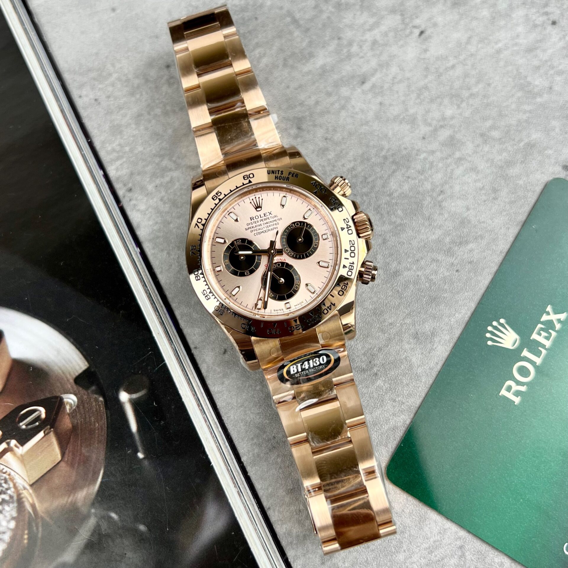 Rolex Replica Watch Daytona 116505 Rose Gold BT Factory 40mm - Soul Replicas