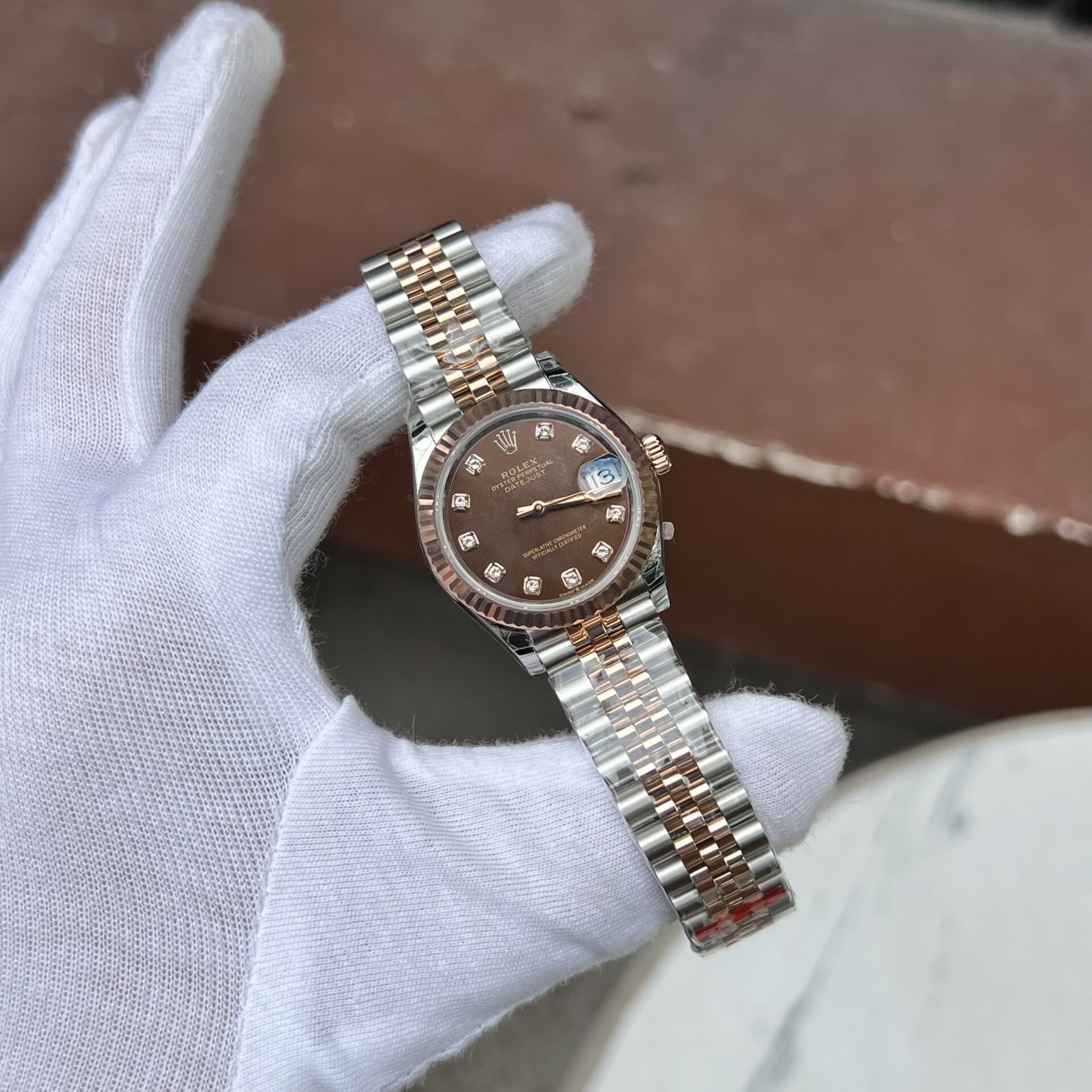 Rolex DateJust Best Replica Watch Chocolate Dial EW Factory 31mm - Soul Replicas