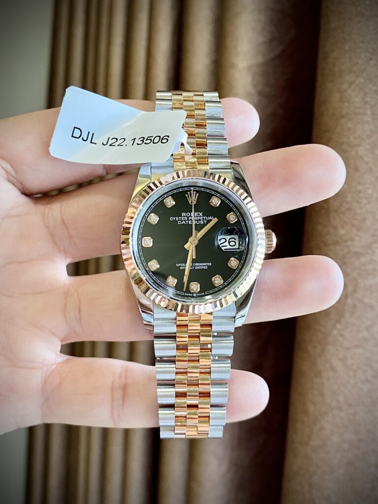 Rolex Replica Watches DateJust Black Dial Gold Wrapped GM Factory 36mm - Soul Replicas