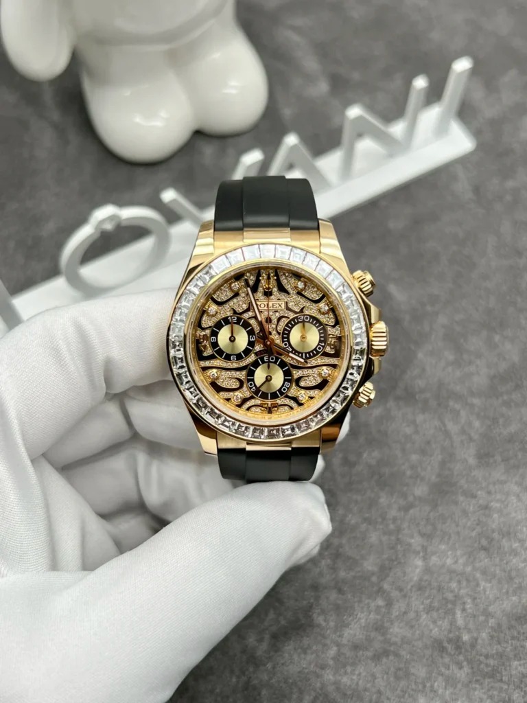 Rolex Solid Gold Watch and Diamonds Daytona 116588TBR Eye Of Tiger 40mm - Soul Replicas
