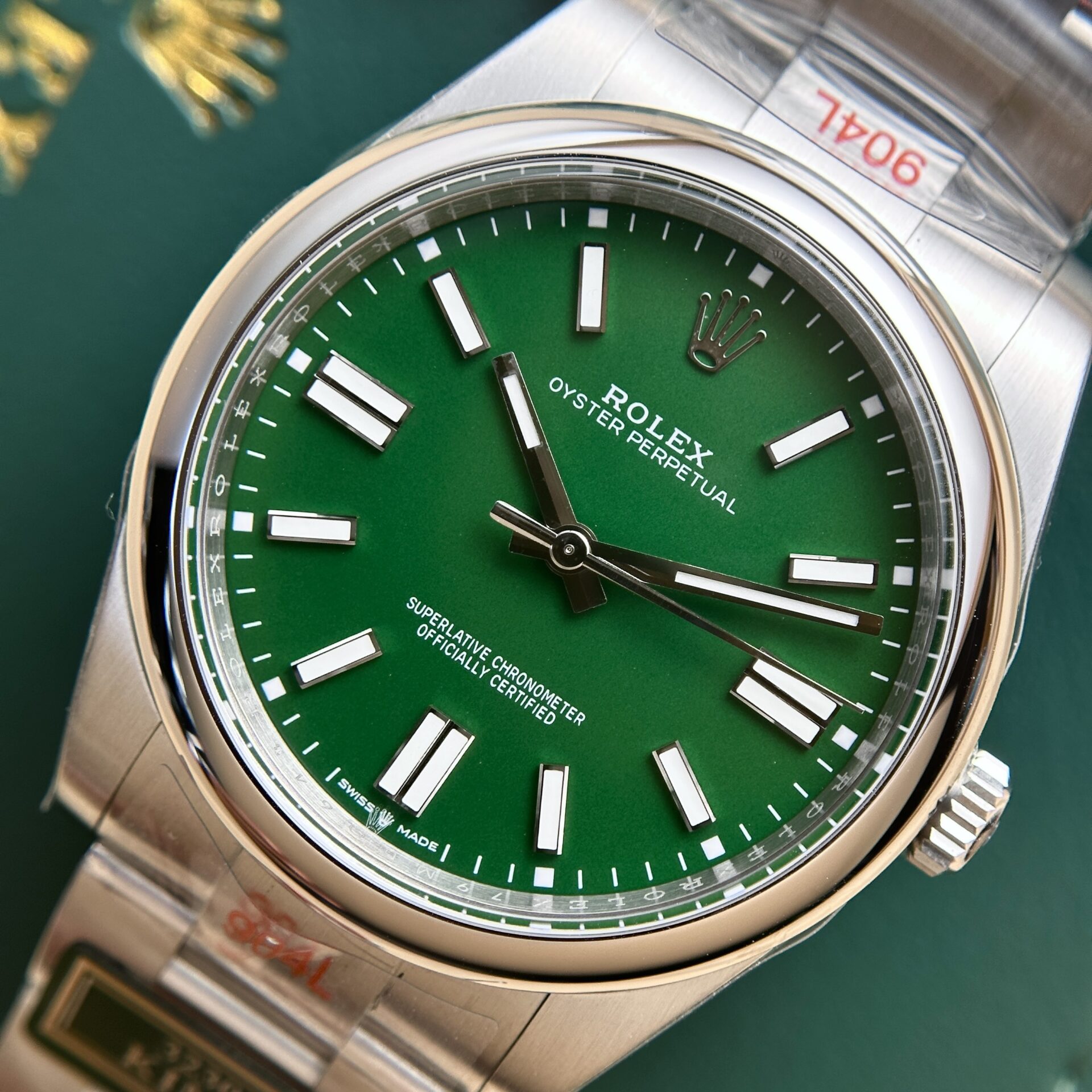 Rolex Oyster Perpetual 124300 Green Dial Replica Watch 41mm - Soul Replicas