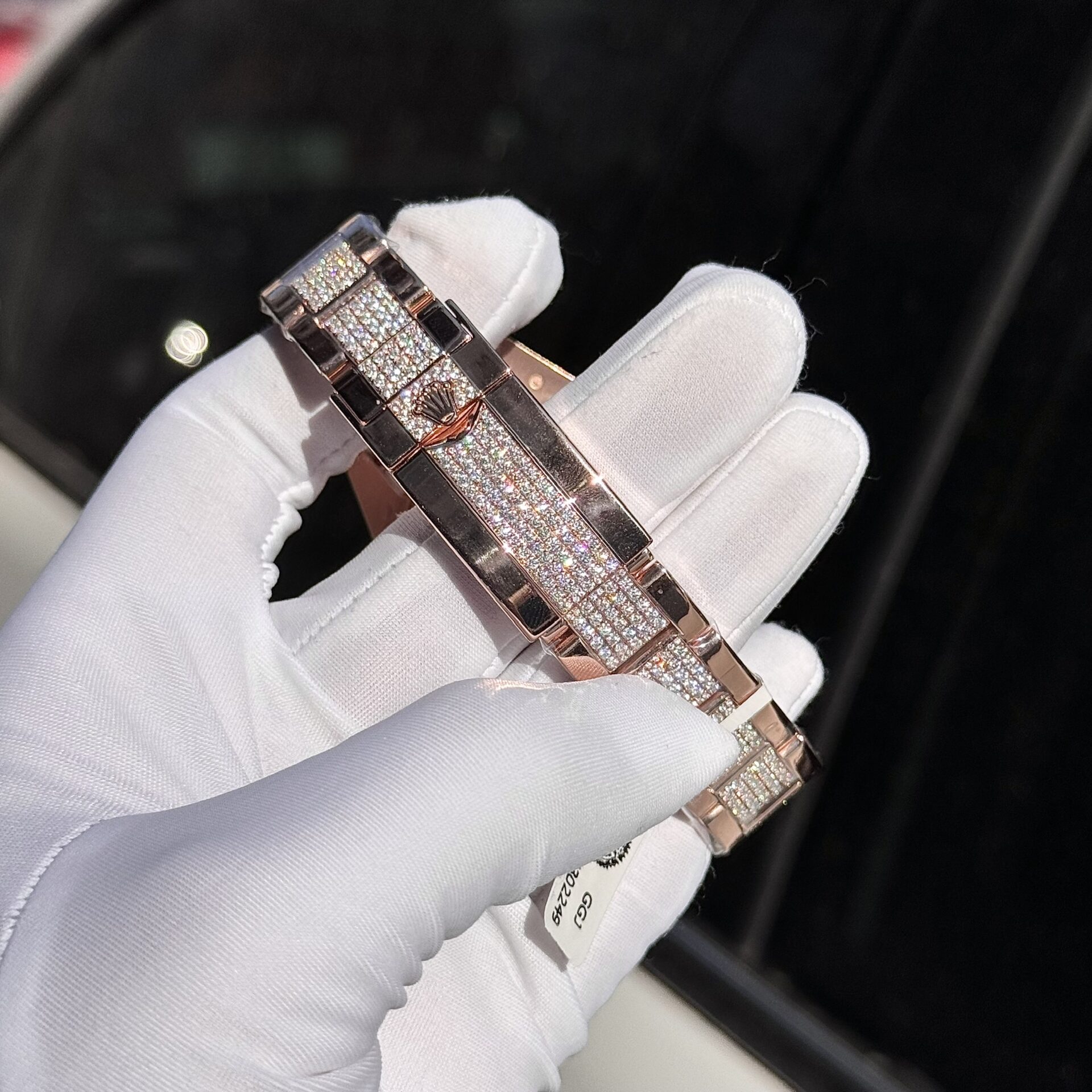 Rolex GMT-Master II 126755 SARU-DIAO Gold Wrapped Moissanite Sapphire Replica Watch 40mm - Soul Replicas