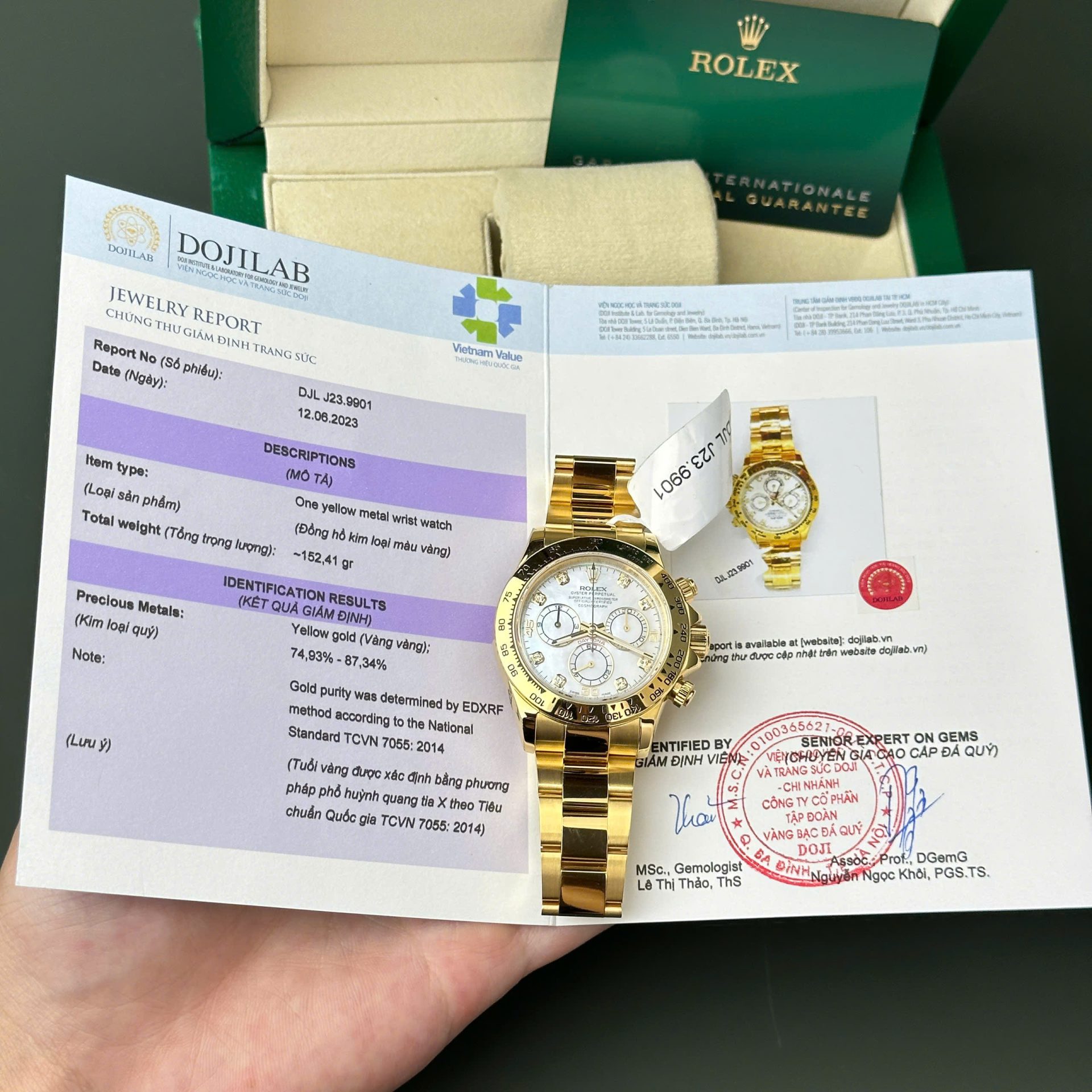 Rolex Daytona 116508 Gold Wrapped Replica 11 Watch Dial Mother Of Pearl 40mm - Soul Replicas