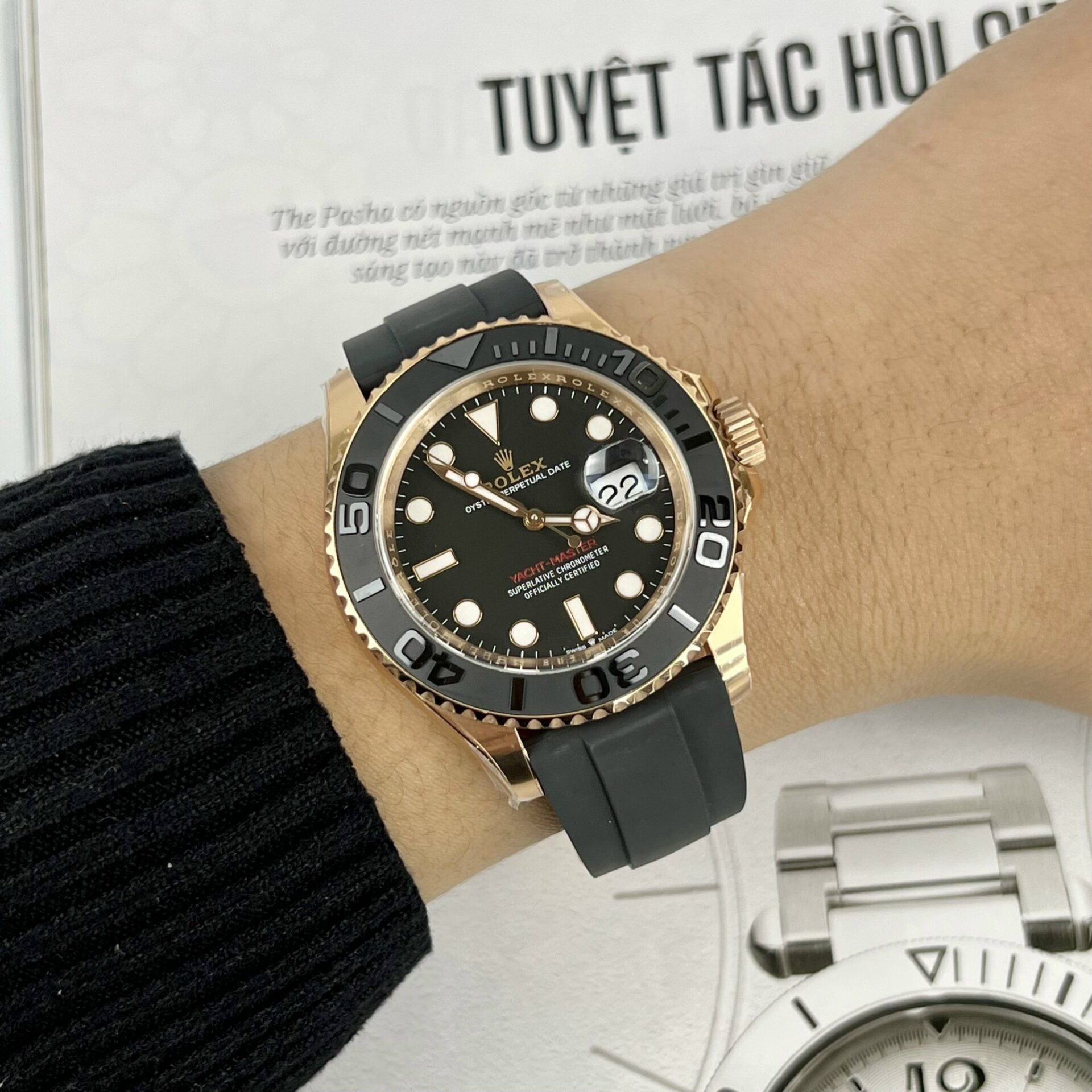 Rolex Yacht-Master 116655 Replica Watch Rose Gold Clean Factory 40mm - Soul Replicas