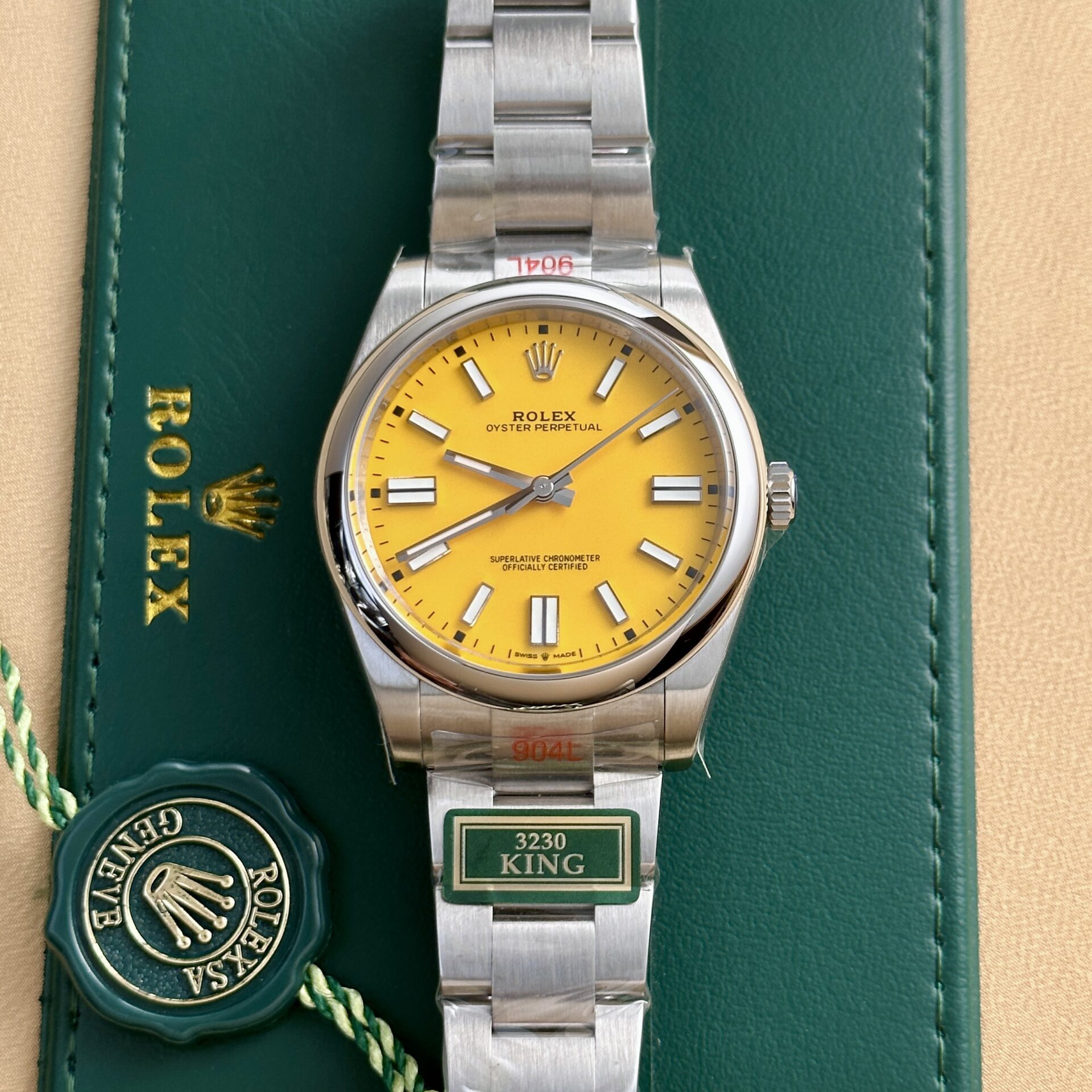 Rolex Oyster Perpetual 124300 Yellow Dial Replica Watch King 41mm - Soul Replicas