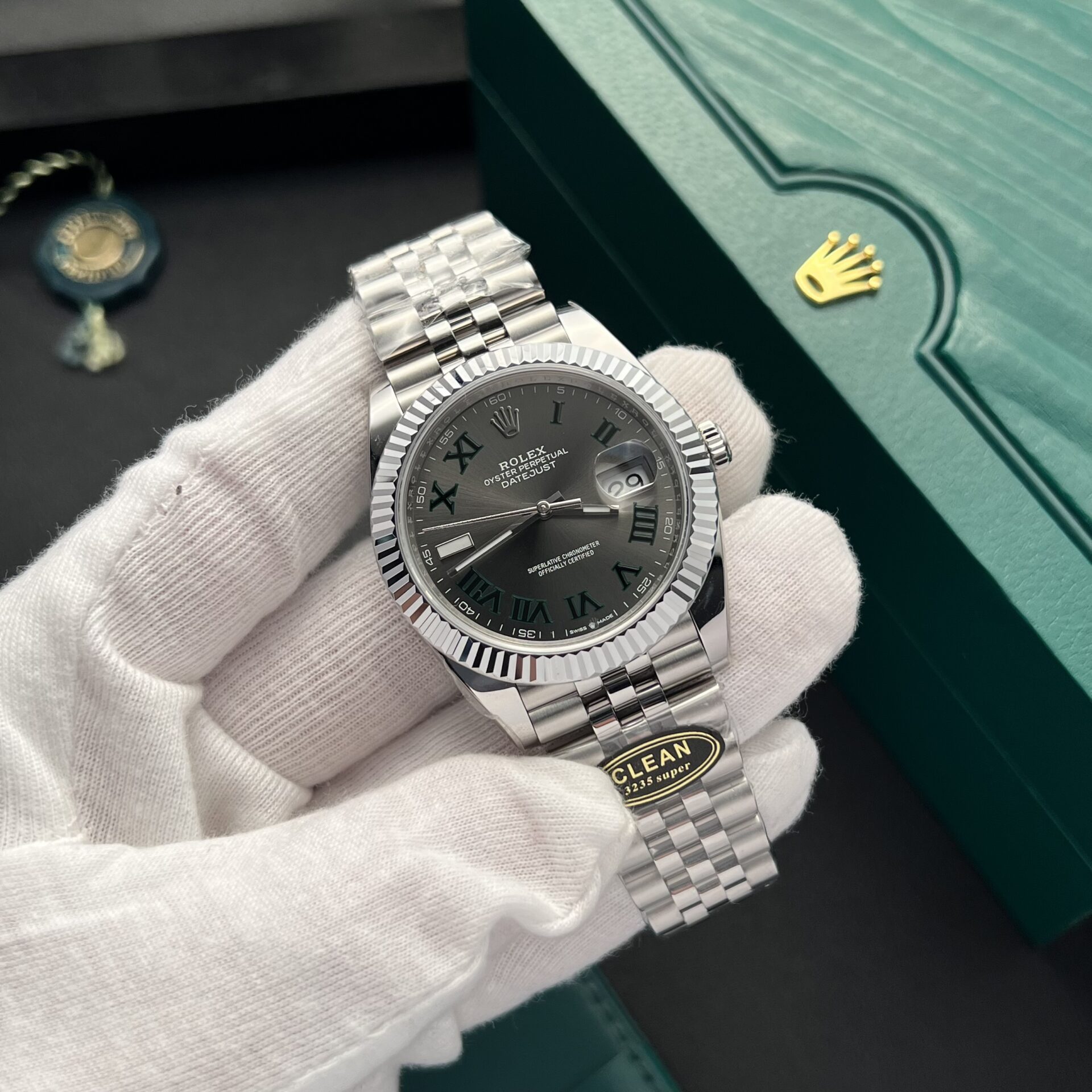 Rolex DateJust 126334 Replica Watches Dial Wimbledon Clean Factory 41mm - Soul Replicas