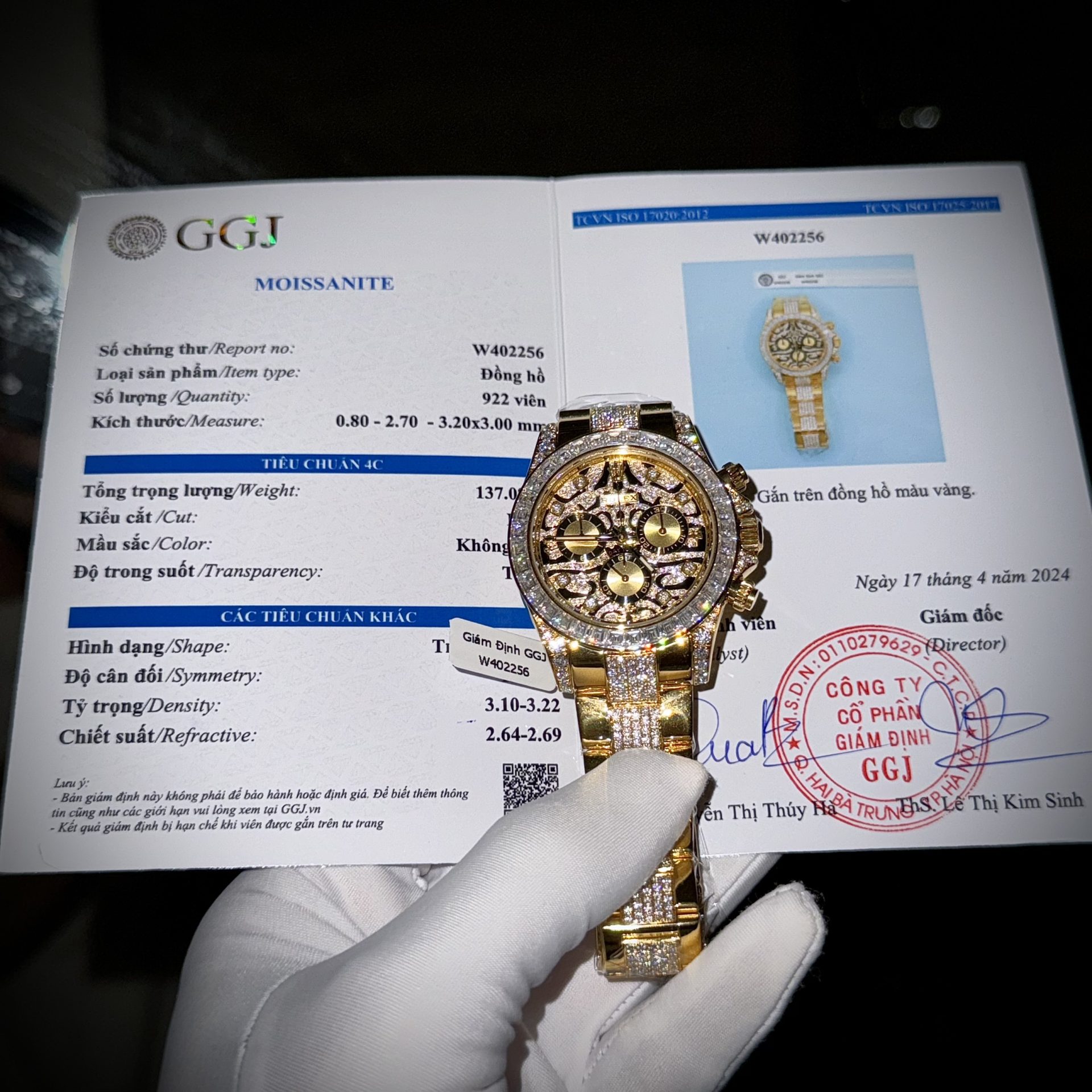 Rolex Best Replica Watch Daytona Eye Of Tiger Gold Wrapped Moisasnite Diamonds Custom 40mm - Soul Replicas