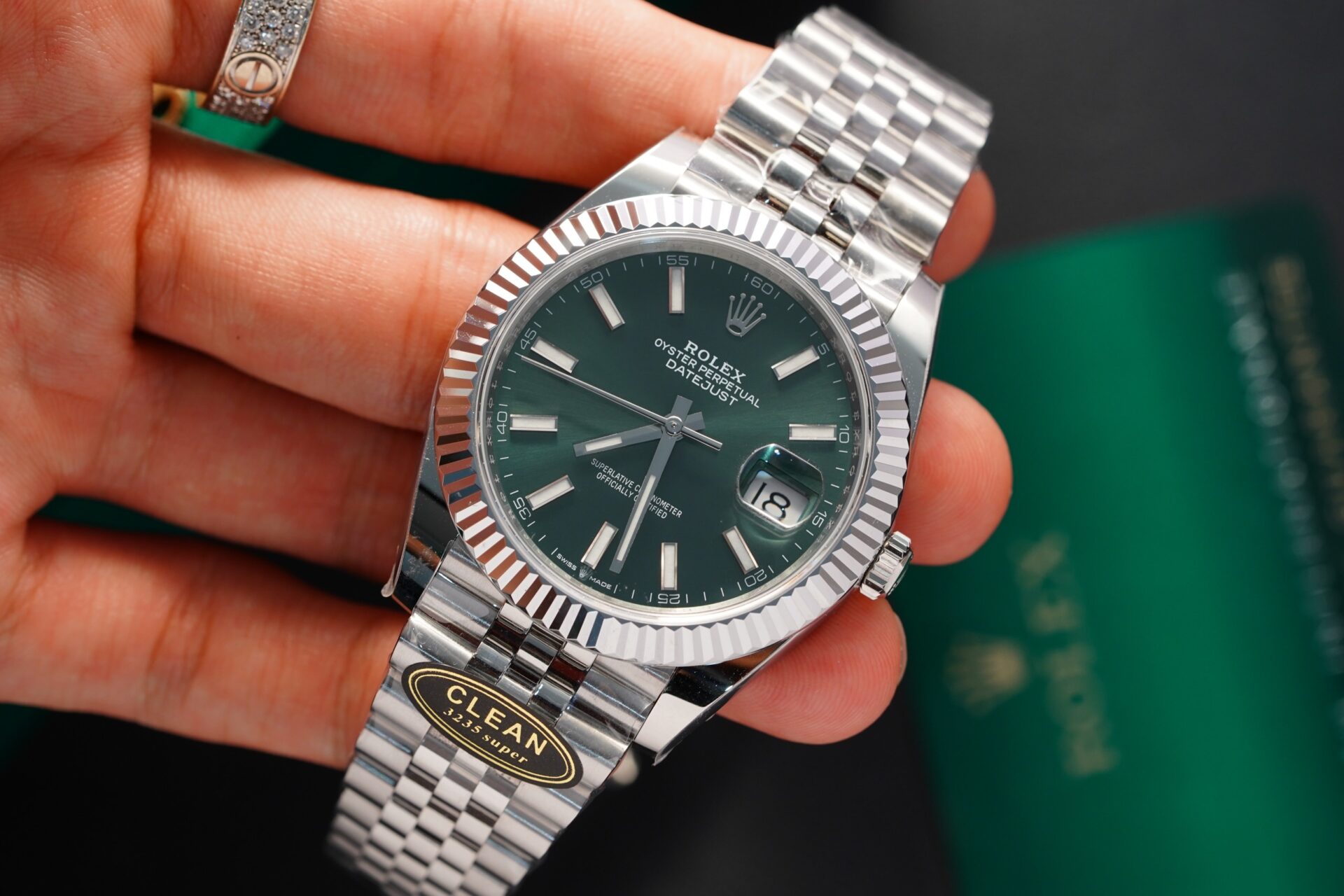 Rolex Datejust 126334 Replica Watch Green Dial Clean Factory 41mm - Soul Replicas