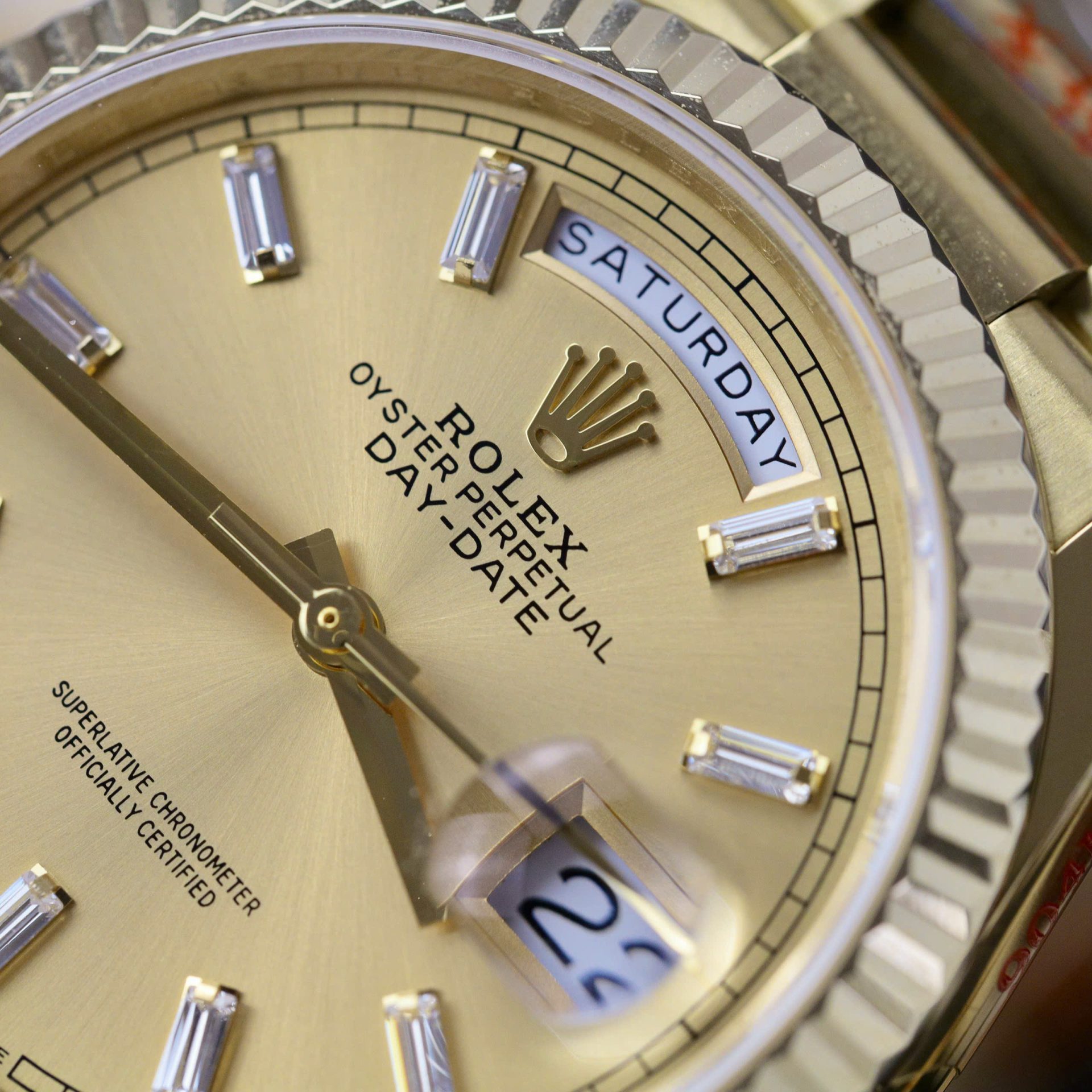 Rolex Day-Date 128238 Replica Watch Yellow Dial Weight 158gram QF Factory 36mm - Soul Replicas