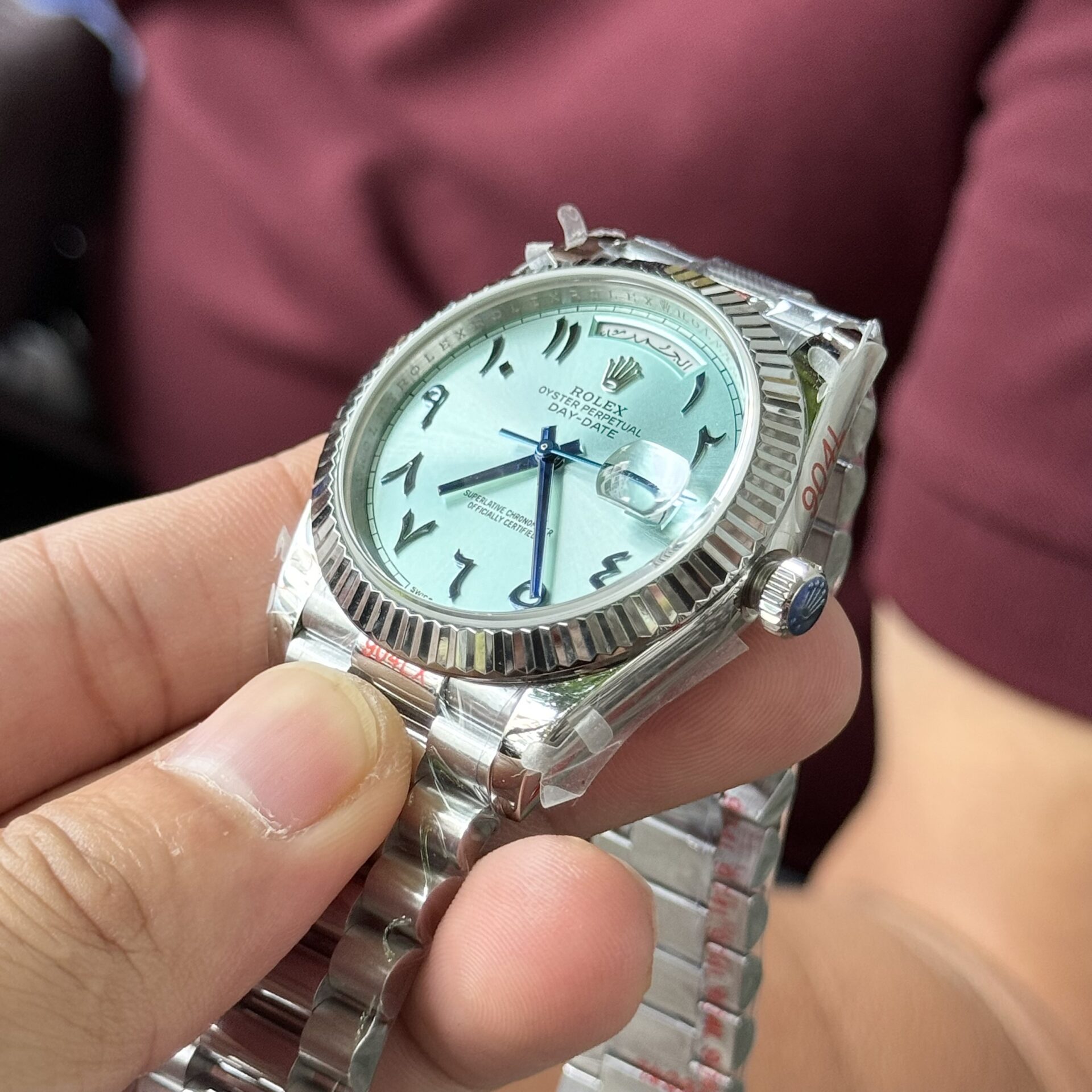 Rolex Day-Date Replica Watch Blue Dial Arabic Markers GM V2 40mm - Soul Replicas