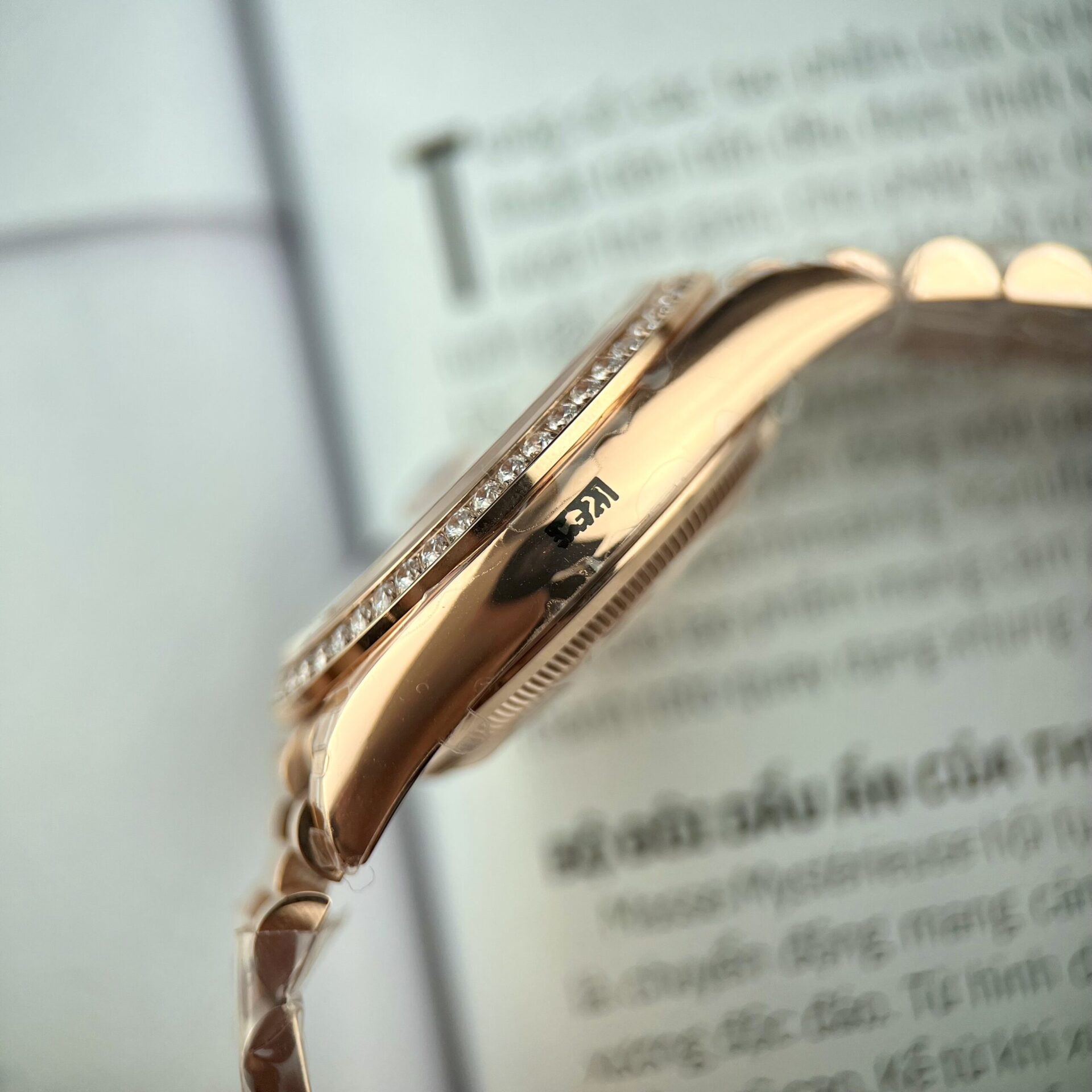 Rolex Clone Watch Day-Date Pink Dial President Strap EW Factory 31mm - Soul Replicas