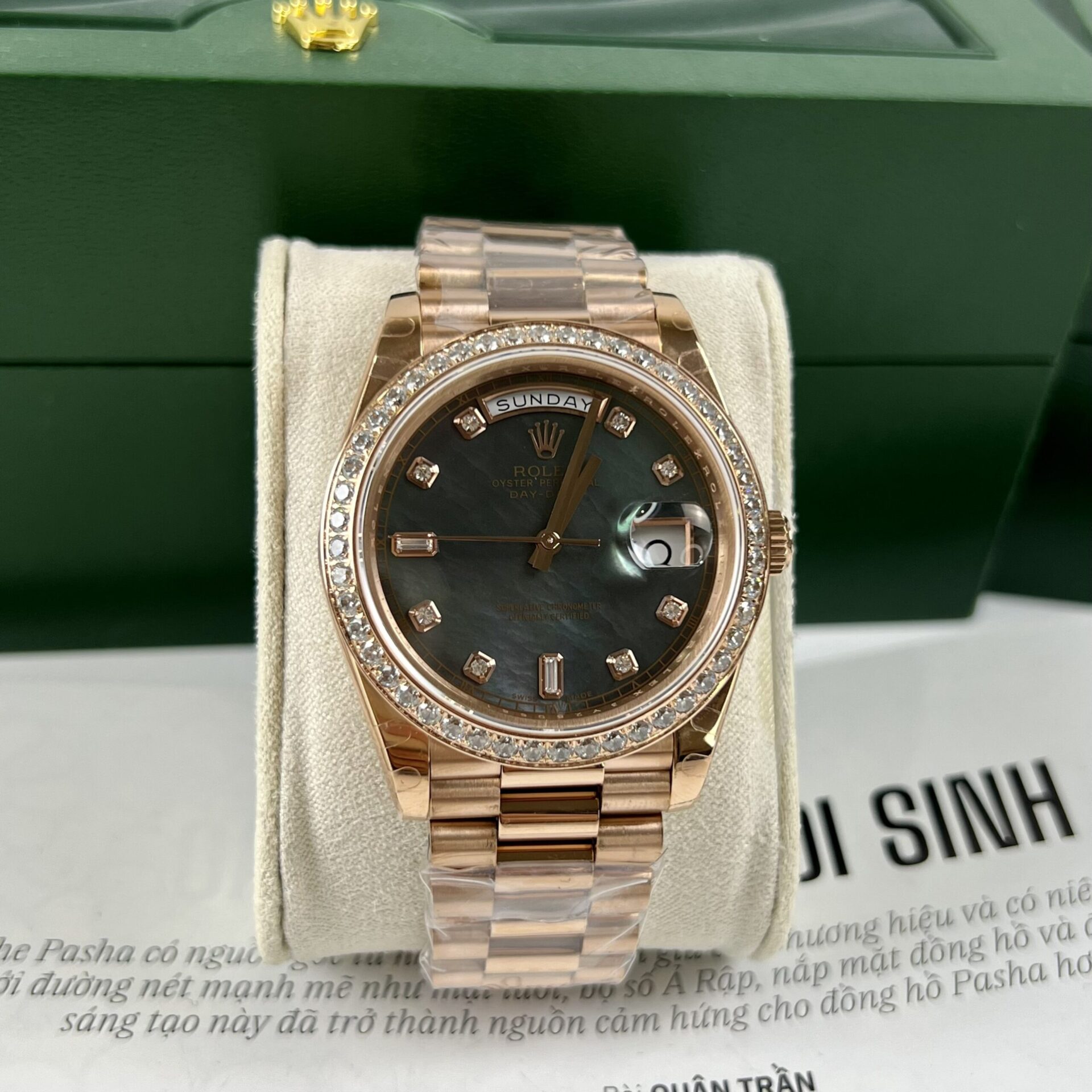 Rolex Day-Date Fake Watch Mother Of Pearl Dial TW Factory 40mm - Soul Replicas