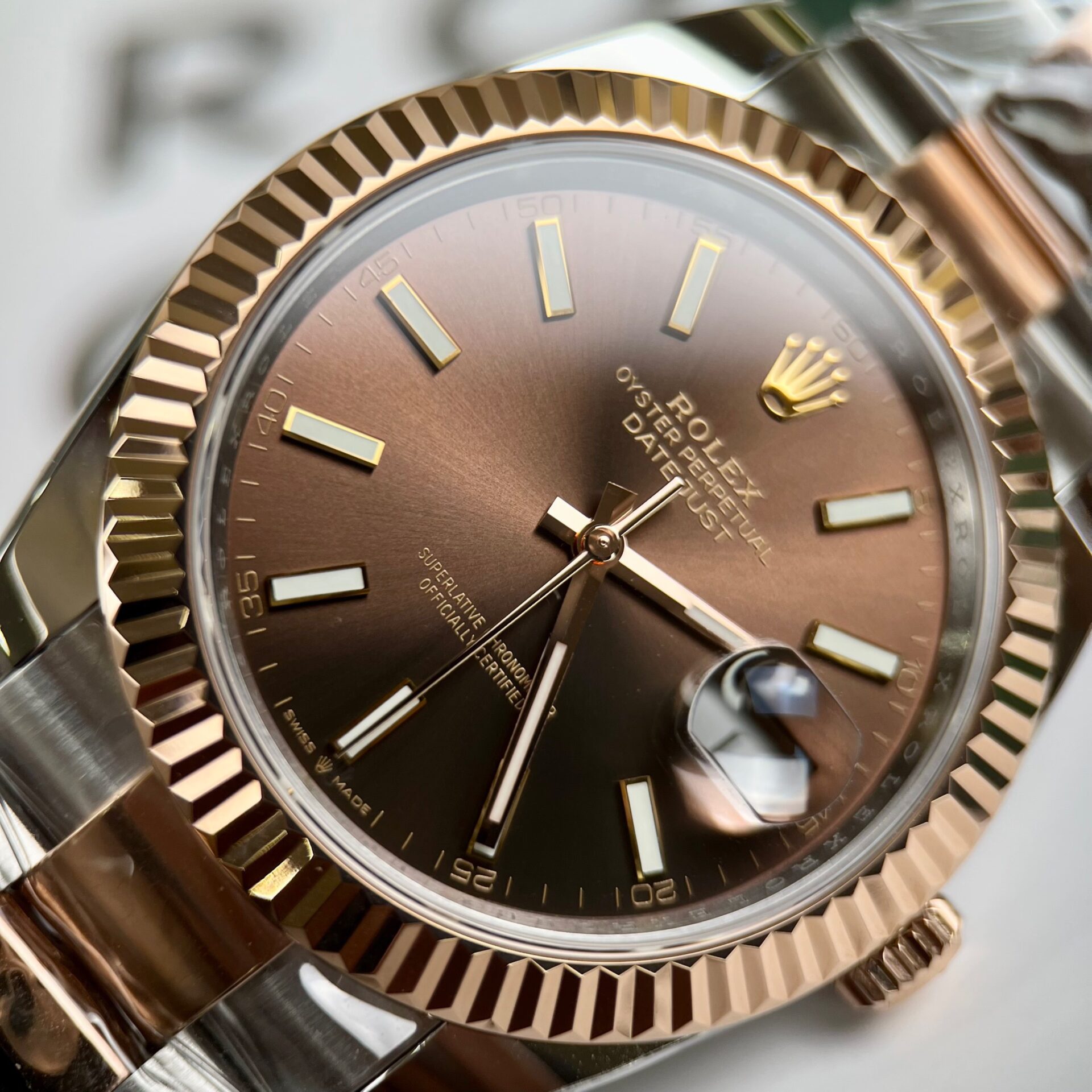 Rolex Replica Watch DateJust 126331 Chocolate Dial Oyster Strap Clean Factory 41mm - Soul Replicas