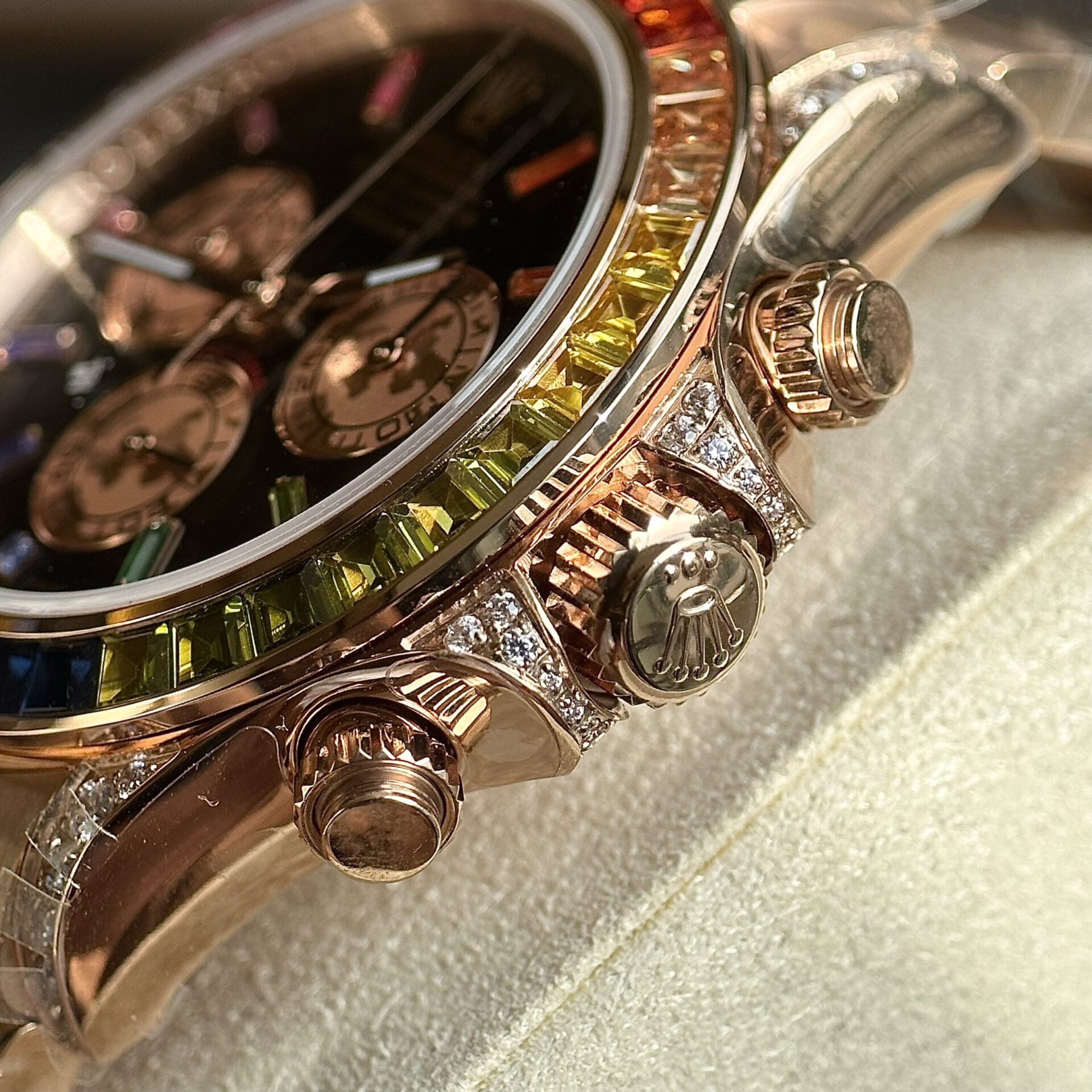 Rolex Fake Watch Daytona Rainbow Black Dial TW Factory 40mm - Soul Replicas