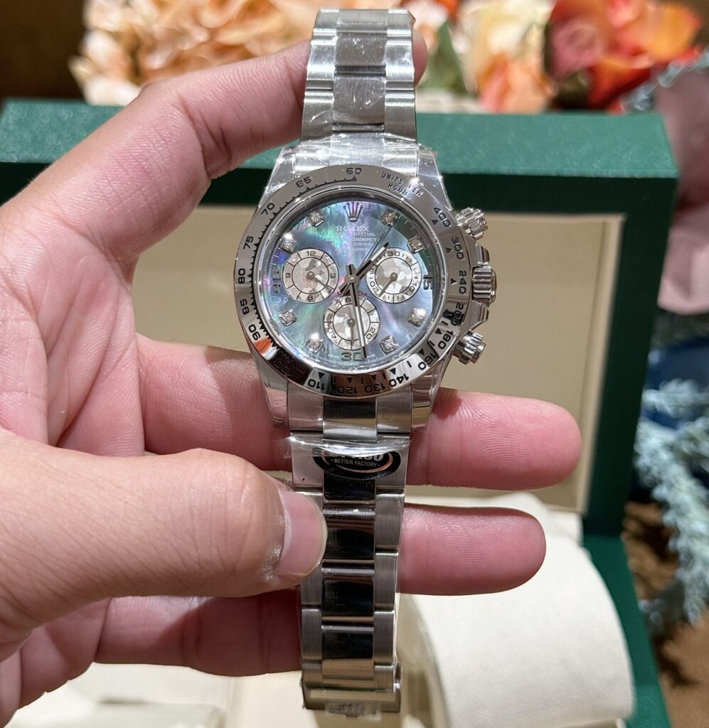 Rolex Daytona Mother Of Pearl And Moissanite Diamonds Dial Replica Watch BT Factory 40mm - Soul Replicas