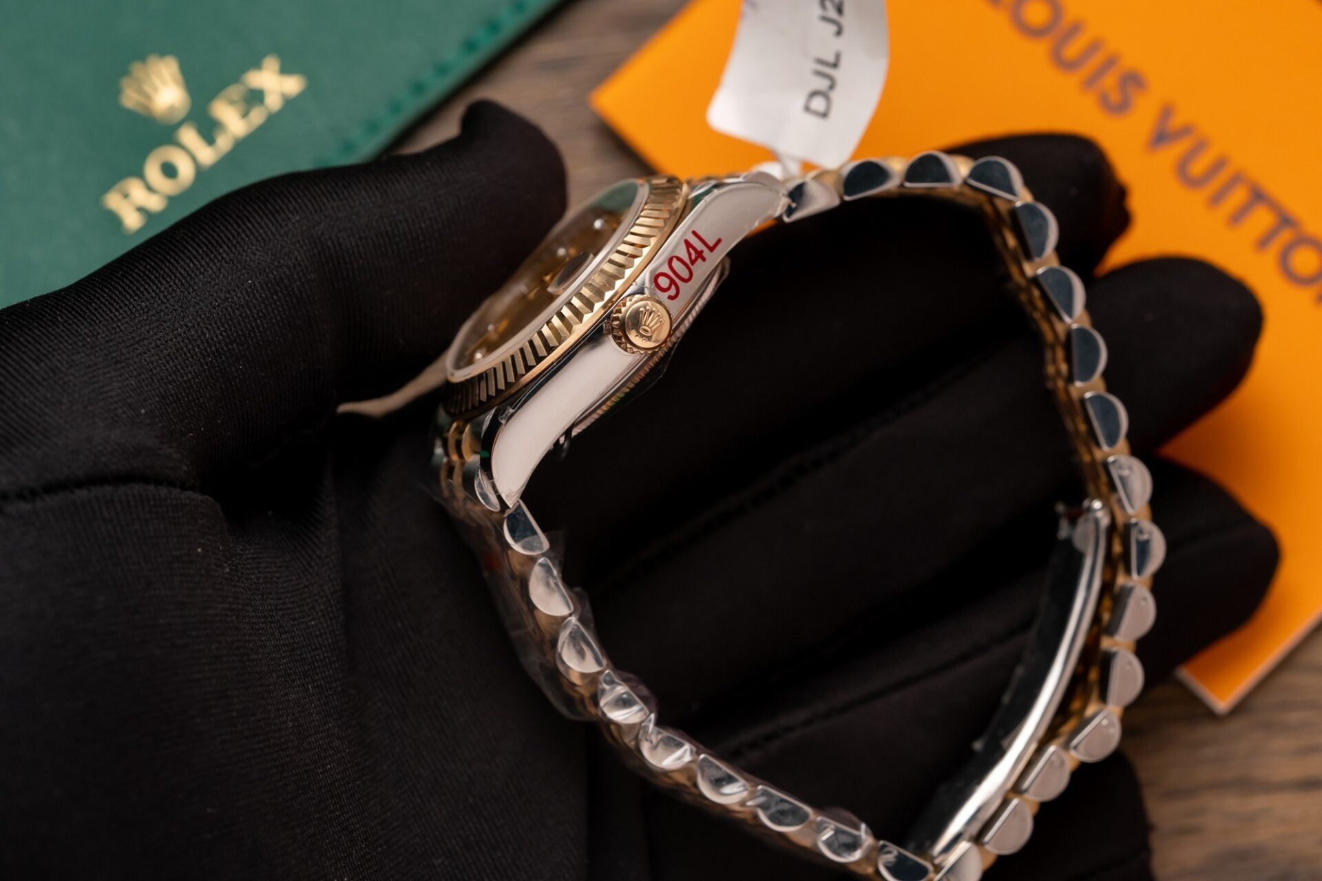 Rolex Best Replica Watches DateJust Gold Wrapped Black Dial 31mm - Soul Replicas