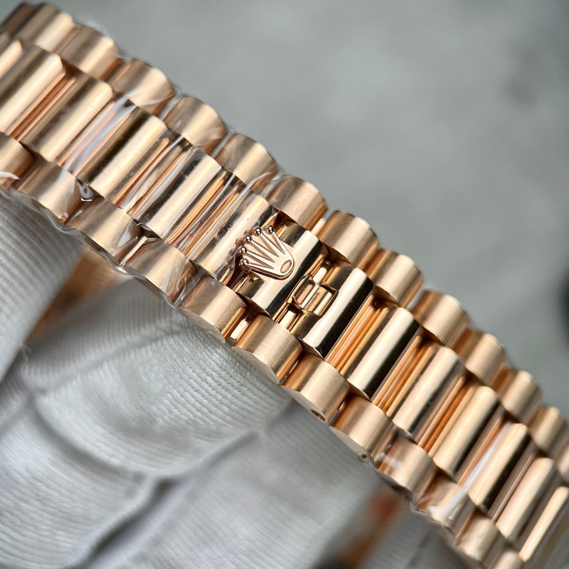 Rolex Day-Date Gold Wrapped Replica Watch With Moissanite Ruby Red Diamond 40mm - Soul Replicas