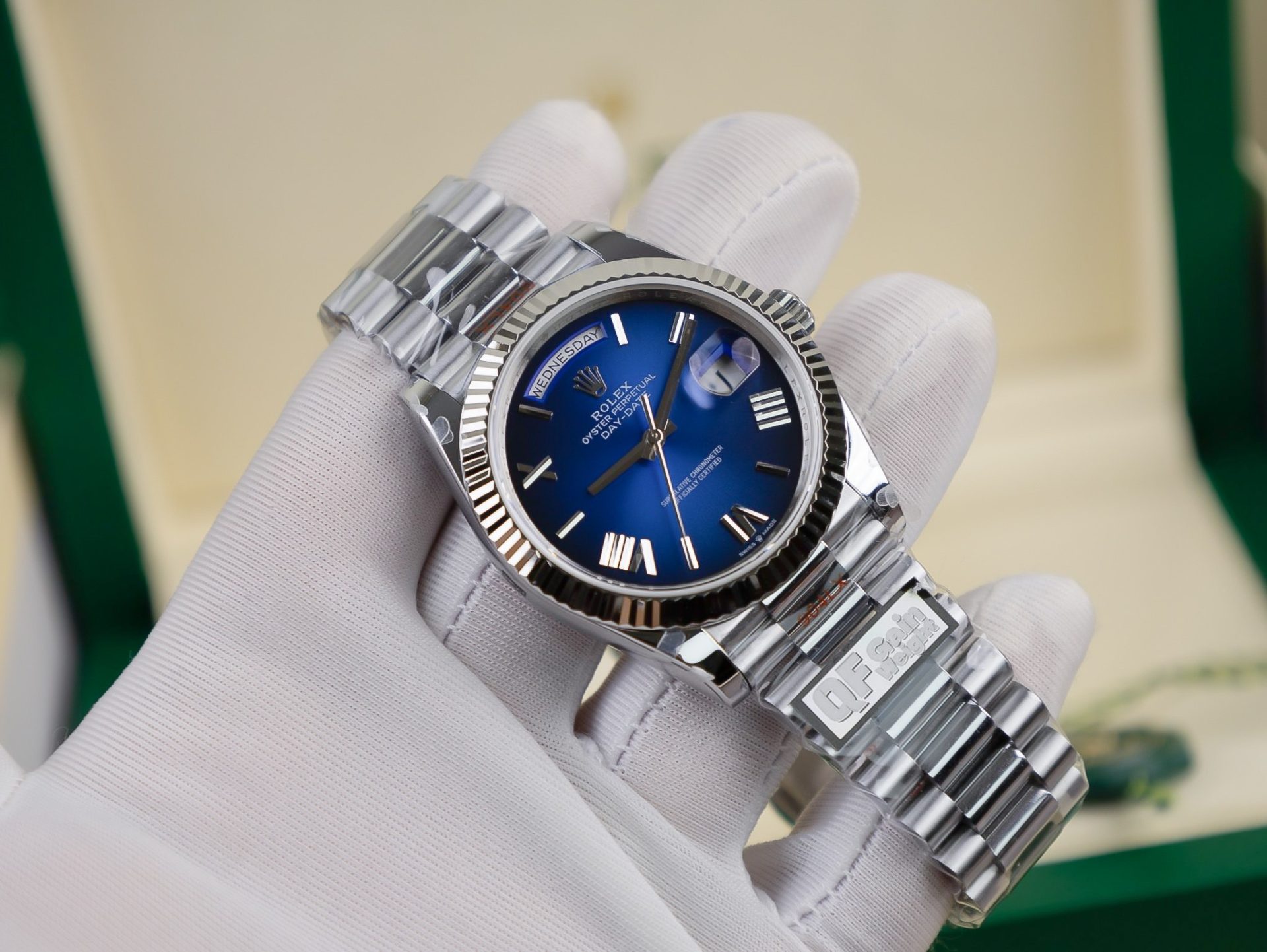 Rolex Best Replica Watch Day-Date Blue Ombre QF Factory 40mm - Soul Replicas