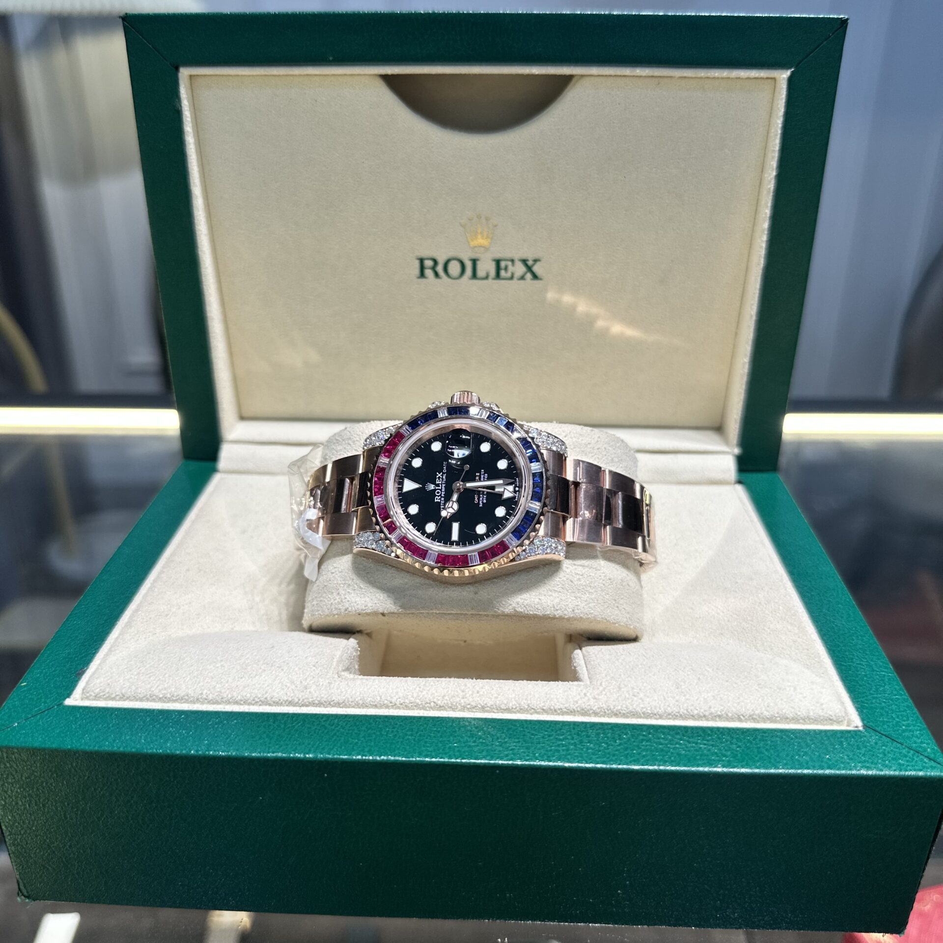 Rolex GMT-Master II 126755 SARU Replica Watch Gold Wrapped Moissanite 41mm - Soul Replicas