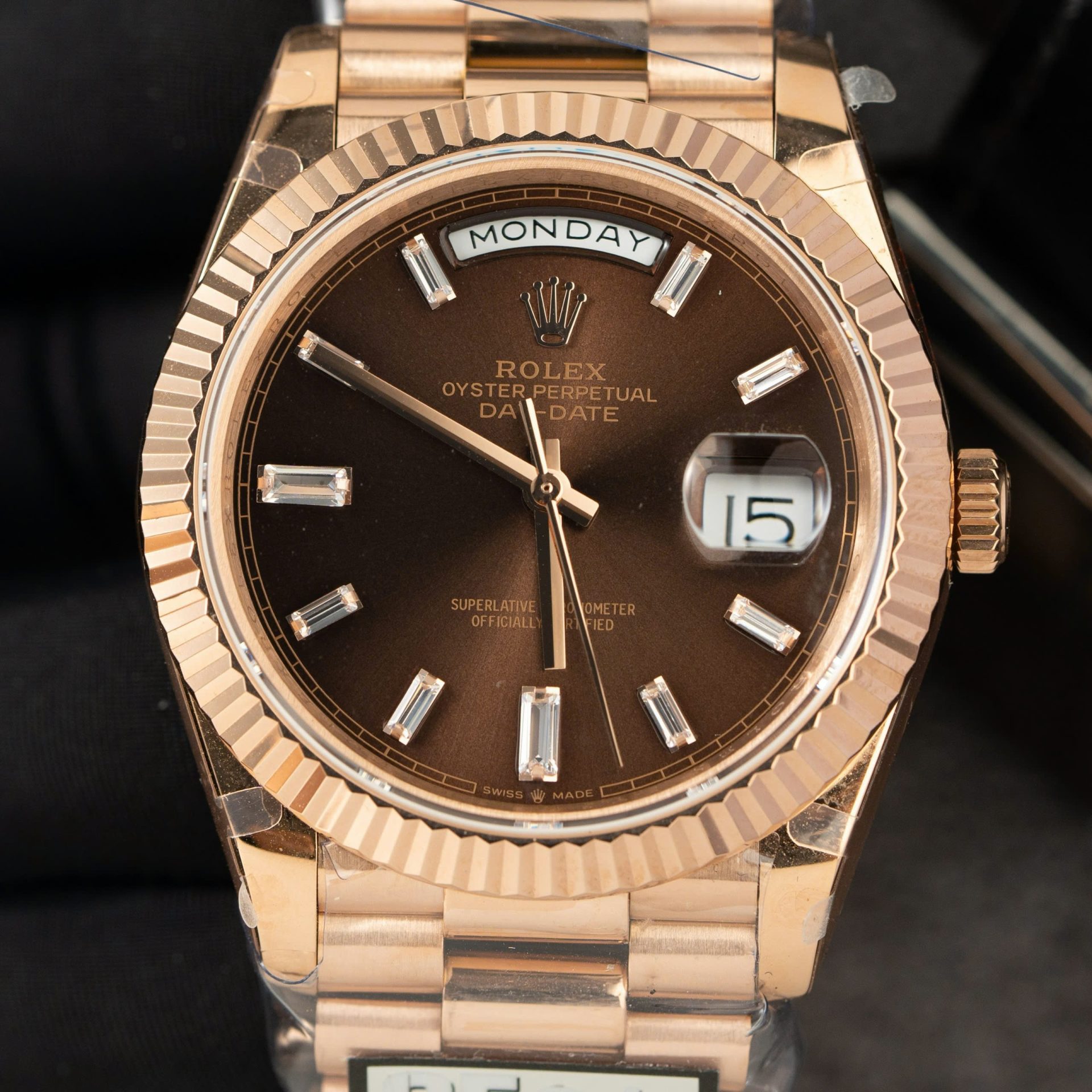 Rolex Day-Date 228235 Replica Watch Dial Chocolate Weight 185gram QF Factory 40mm - Soul Replicas