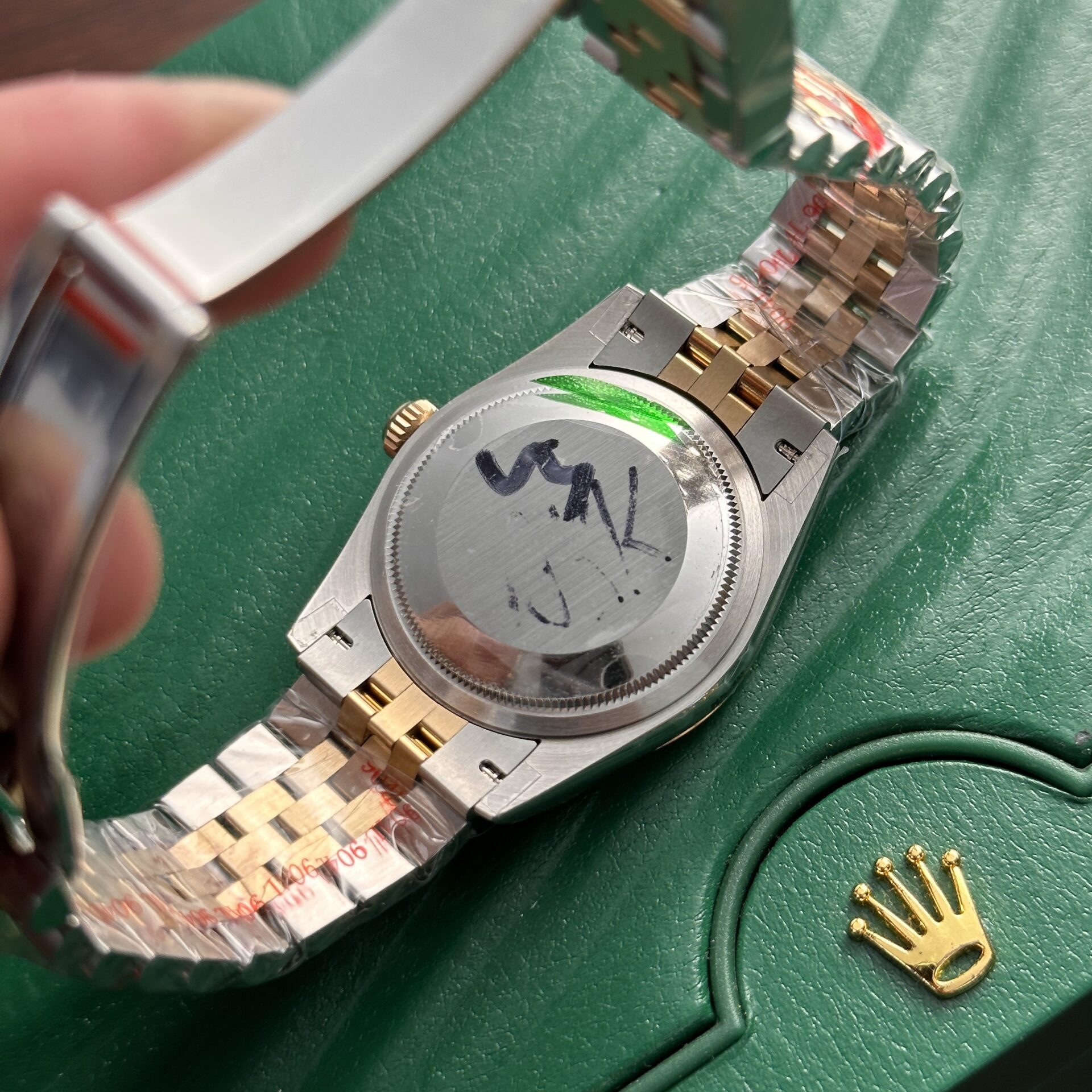 Rolex DateJust 18K Gold Wrapped Replica Watch Palm Leaf Dial GM 36mm - Soul Replicas