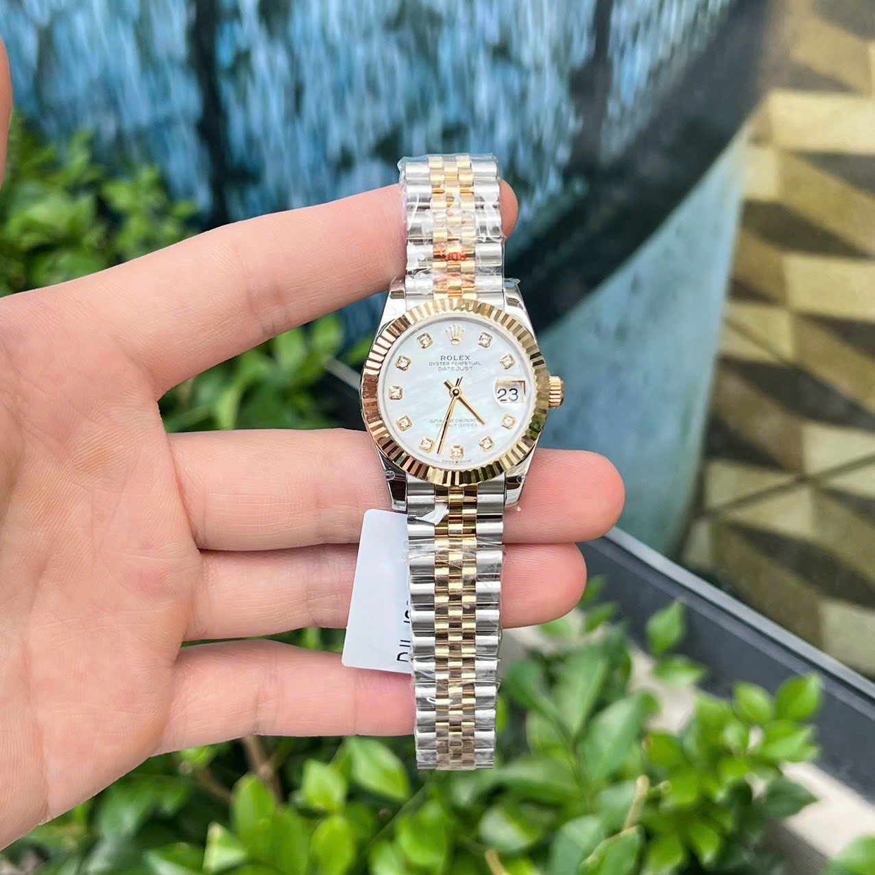 Rolex DateJust 18K Gold Wrapped Replica Watch Mother-of-Pearl Dial GM Factory 31mm - Soul Replicas