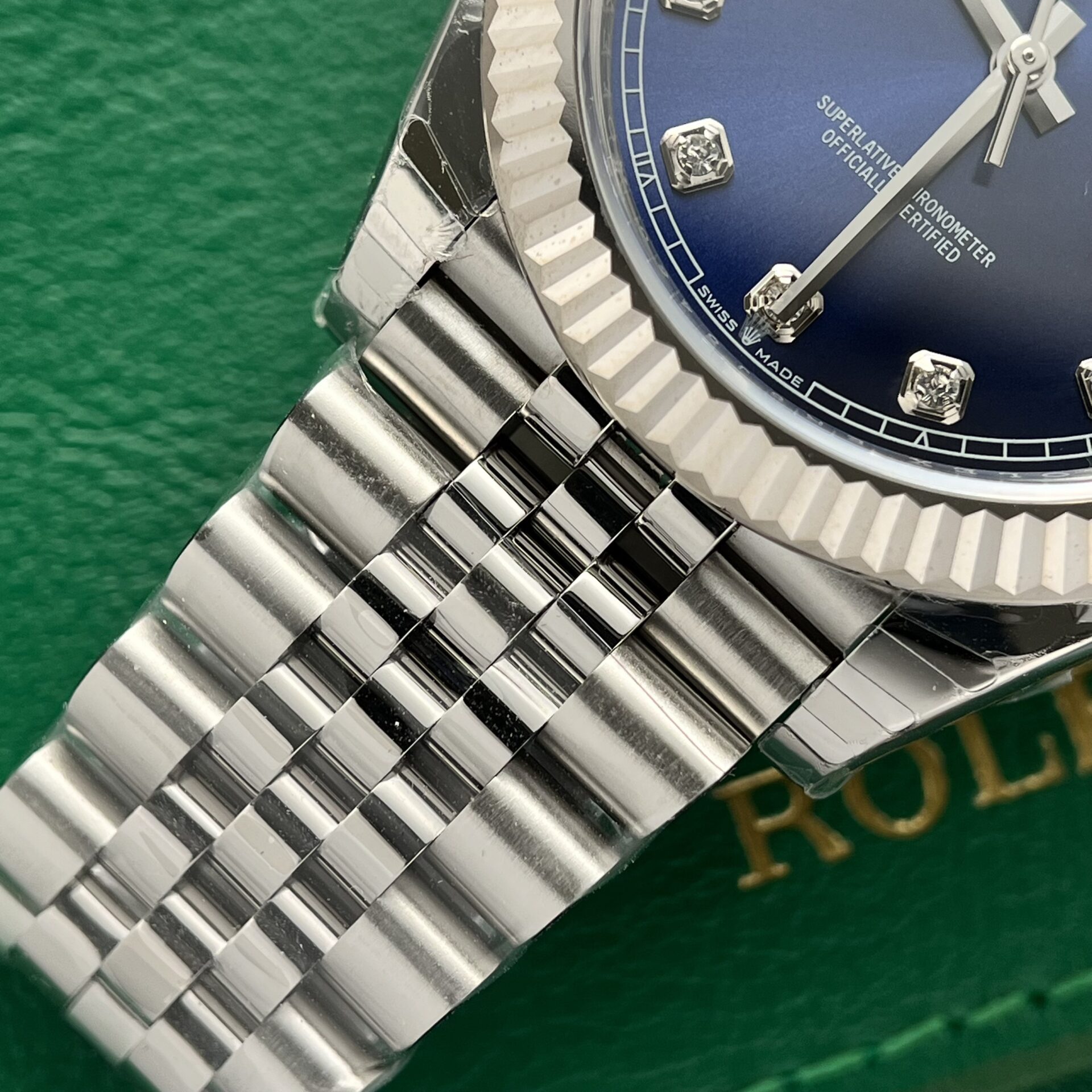Rolex DateJust Replica 1:1 Watch Blue Dial Jubilee Strap EW Factory 36-41mm - Soul Replicas