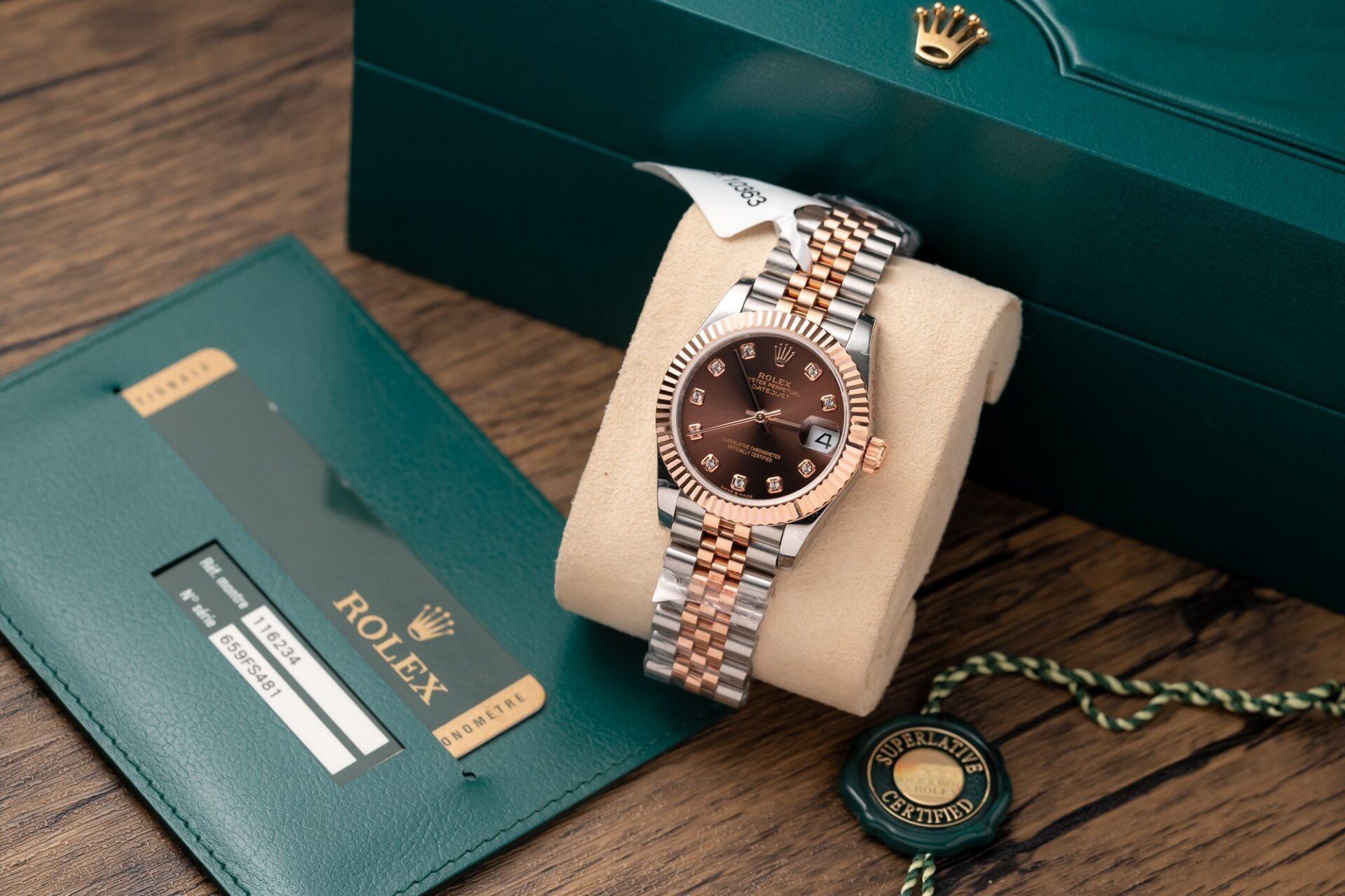 Rolex Best Replica Watch DateJust Gold Wrapped Chocolate Dial 31mm - Soul Replicas