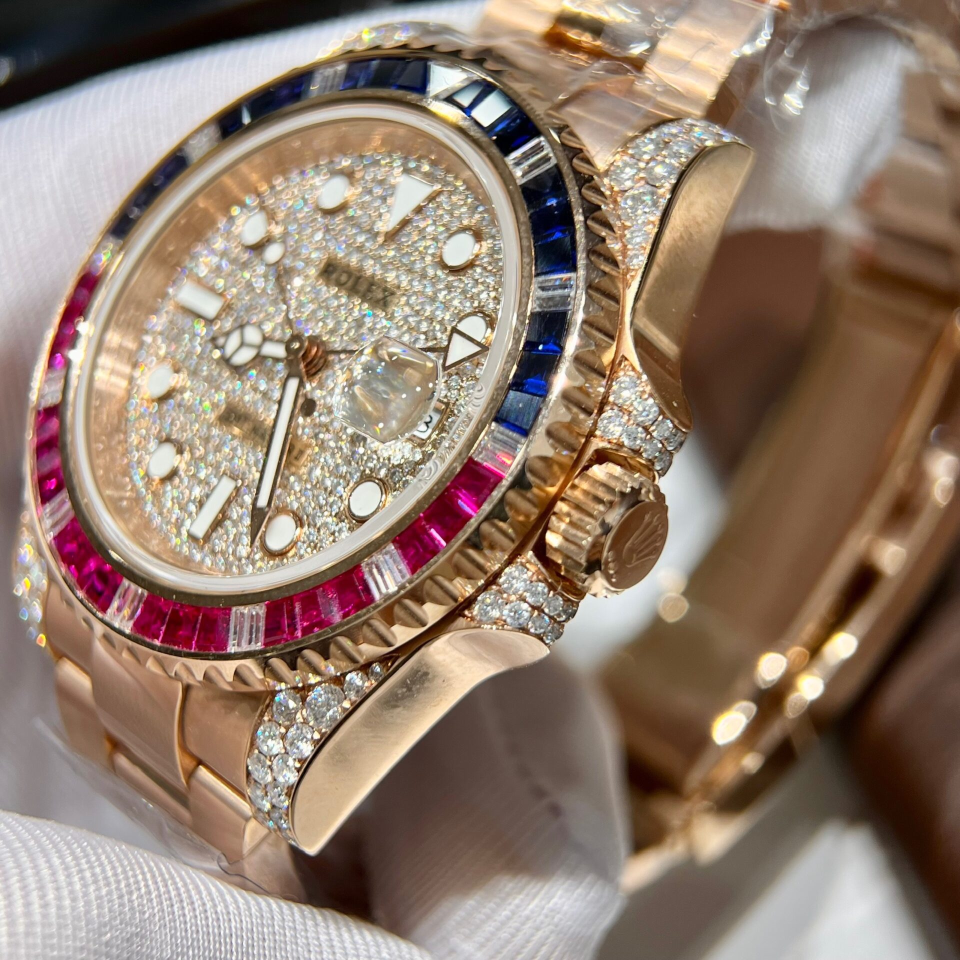 Rolex GMT-Master II 126755 SARU Replica Watch Gold Wrapped Sapphire 41mm - Soul Replicas