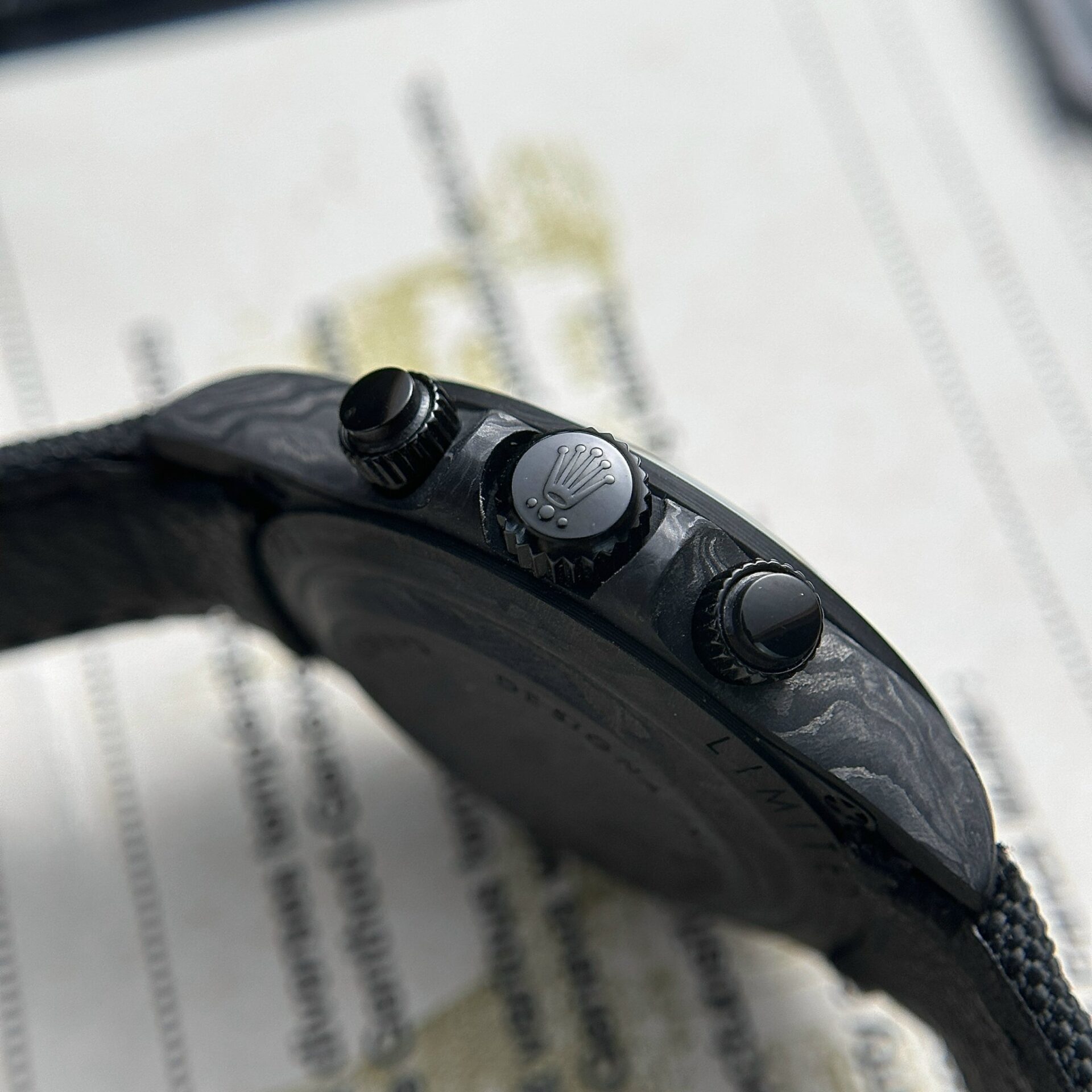 Rolex Daytona Diw Carbon Super Light Replica Watch 40mm - Soul Replicas