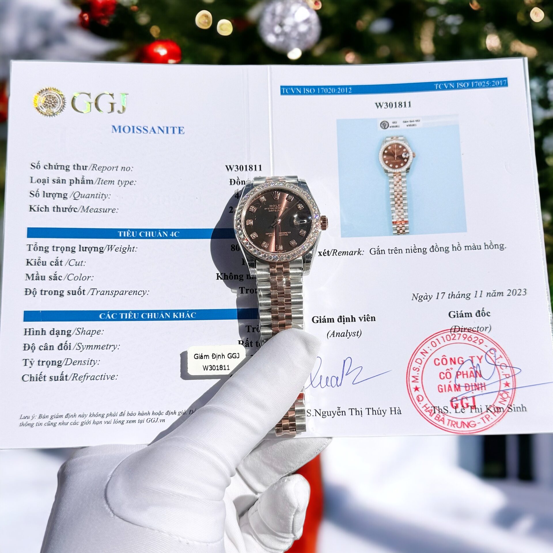 Rolex Replica Watch DateJust Chocolate Dial Custom Benzel Moissanite Diamonds 31mm - Soul Replicas