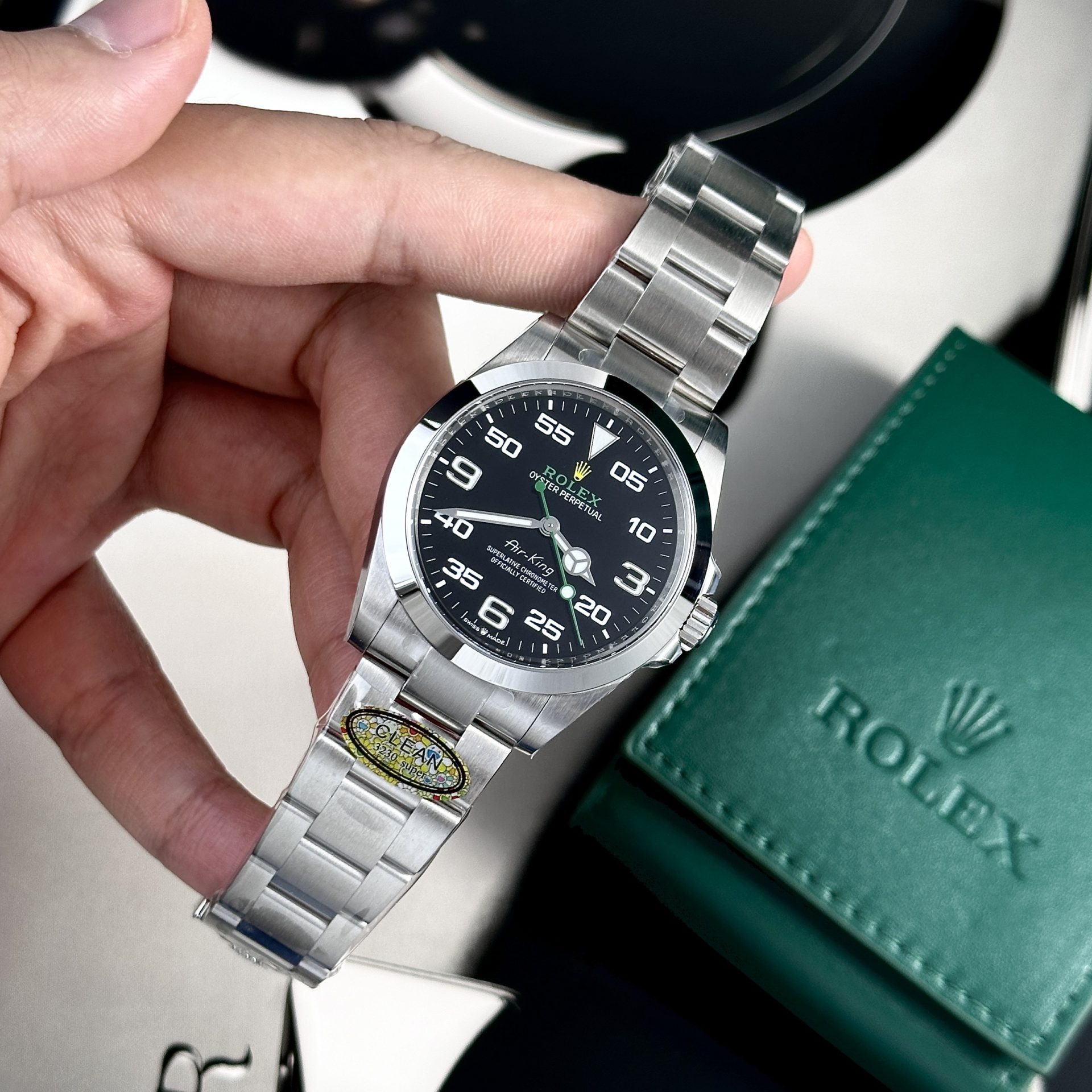 Rolex Replica Watch Air King 126900 Black Dial Clean Factory 40mm - Soul Replicas