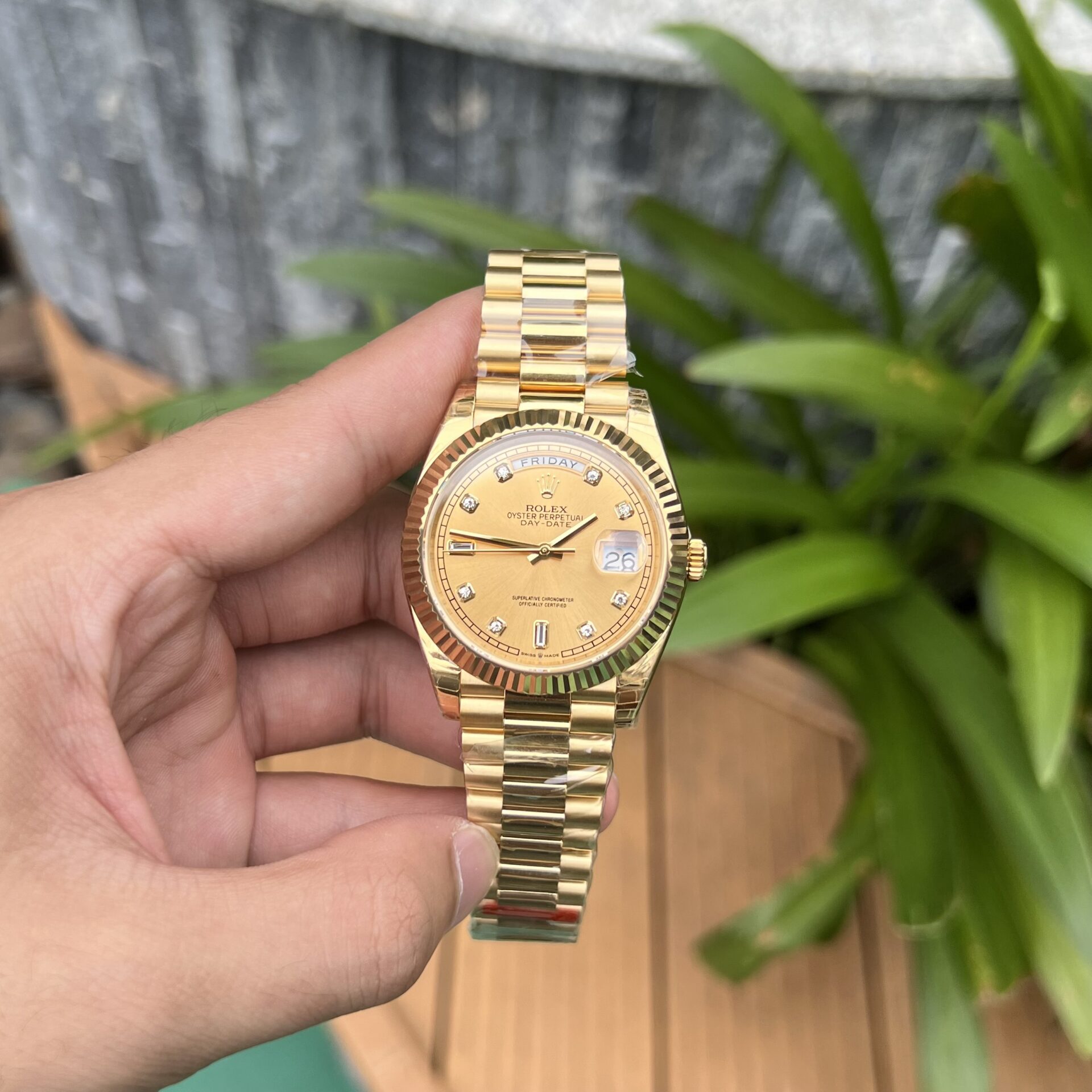 Rolex Day-Date Replica 1:1 Watch Champagne Dial Jubilee Strap 40mm - Soul Replicas