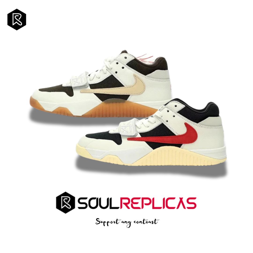 Travis Scott Jordan Jumpman Jack TR University Red TS Mid Top Retro Versatile Casual Sports Culture Basketball Shoes - Soul Replicas