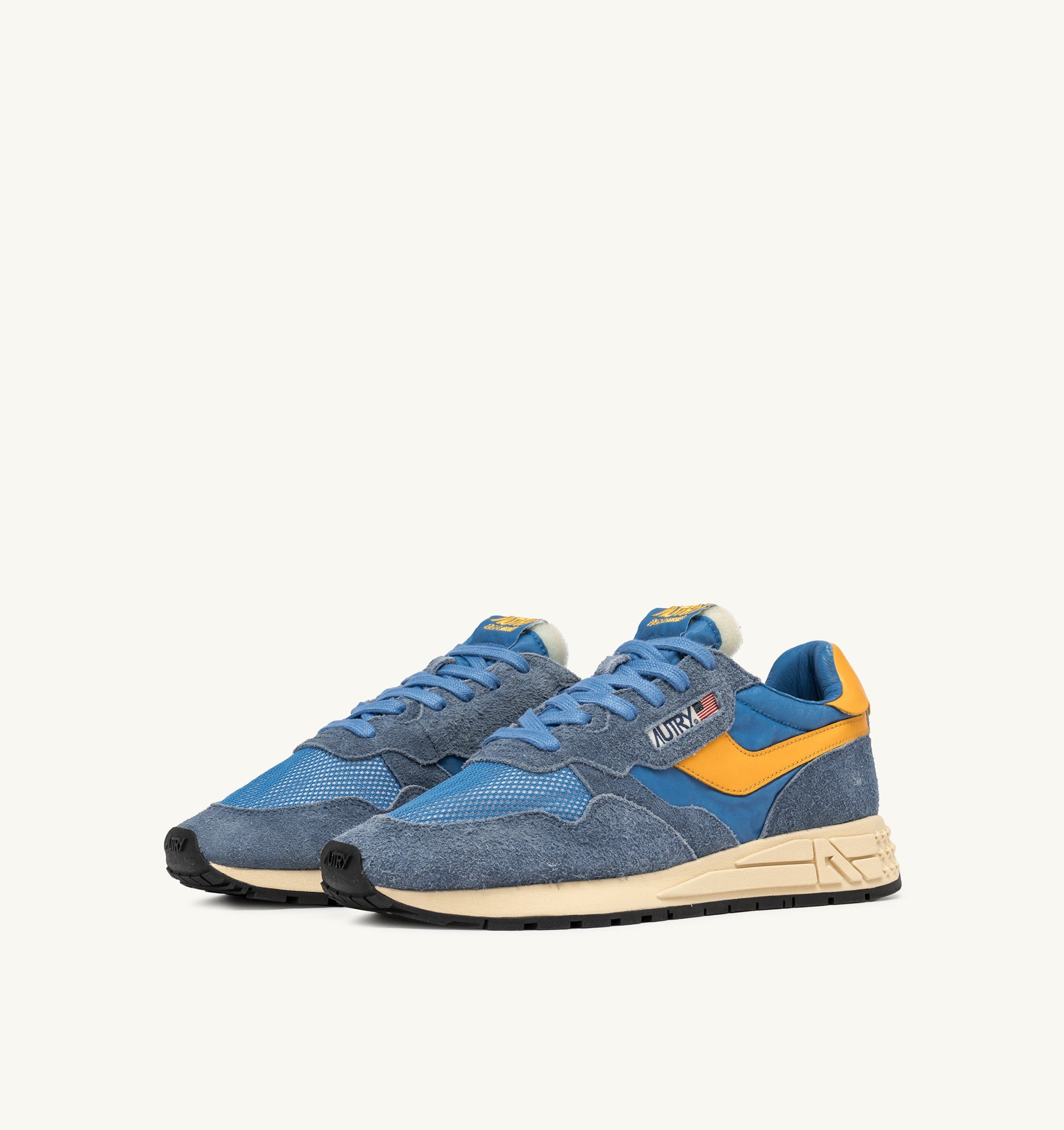 REELWIND LOW SNEAKERS IN CENBLE AND GOLD FUSION SUEDE AND NYLON
