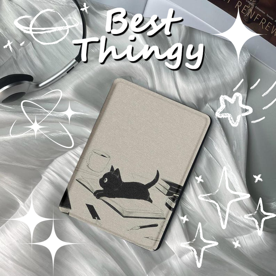 Cute cartoon cat pattern Kindle protective cover with handle strap - suitable for the all-new Kindle 11th generation (2022 model), Kindle Paperwhite 11th generation 6.8 inches (2021 model), and Kindle Oasis - soft shell, an excellent gift choice.