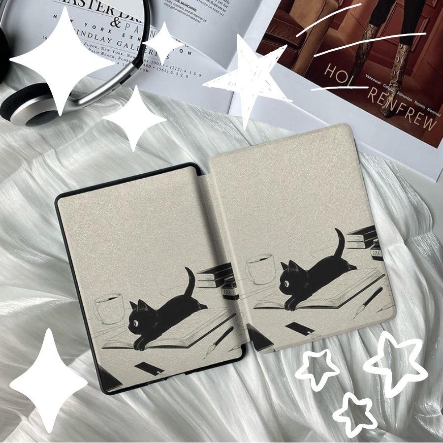 Cute cartoon cat pattern Kindle protective cover with handle strap - suitable for the all-new Kindle 11th generation (2022 model), Kindle Paperwhite 11th generation 6.8 inches (2021 model), and Kindle Oasis - soft shell, an excellent gift choice.