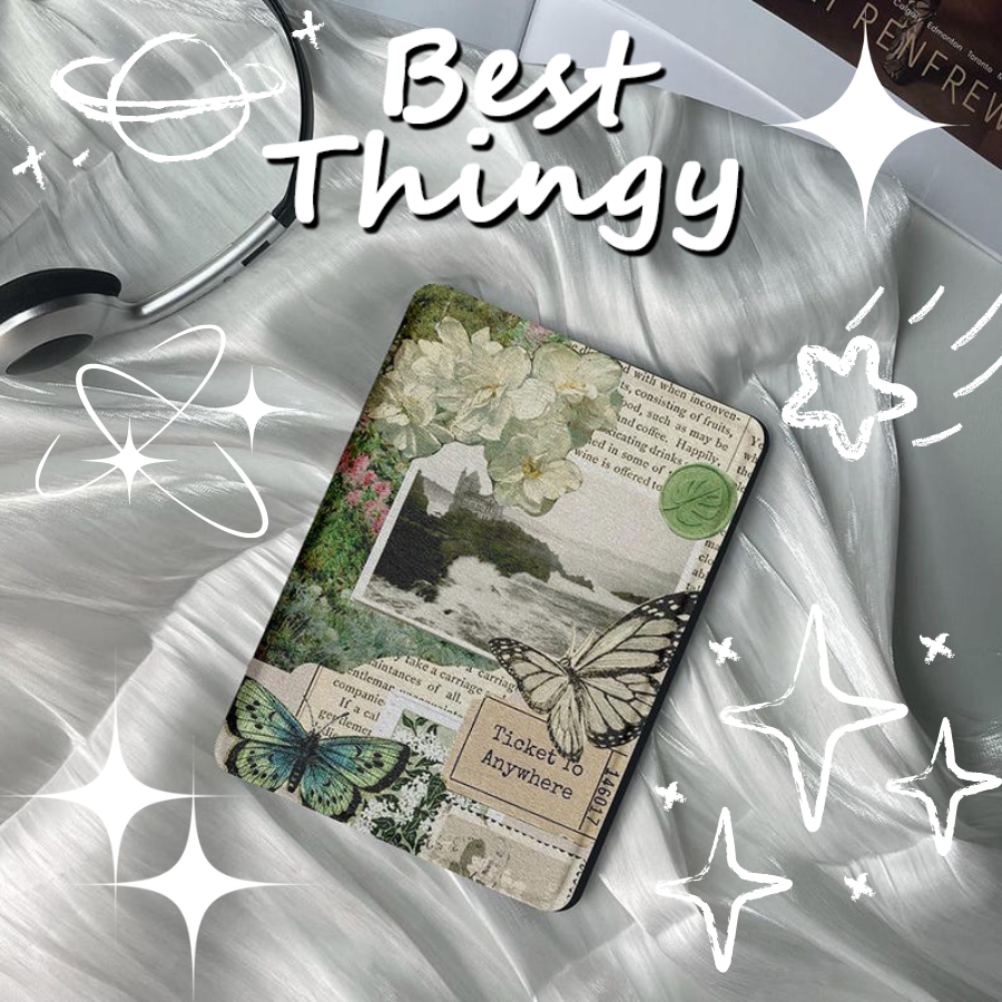 Scrapbook-Style Kindle Protective Cover with Handle Strap - Compatible with Kindle Paperwhite 11th Generation and Entire Series - Her Exclusive Personalized Gift