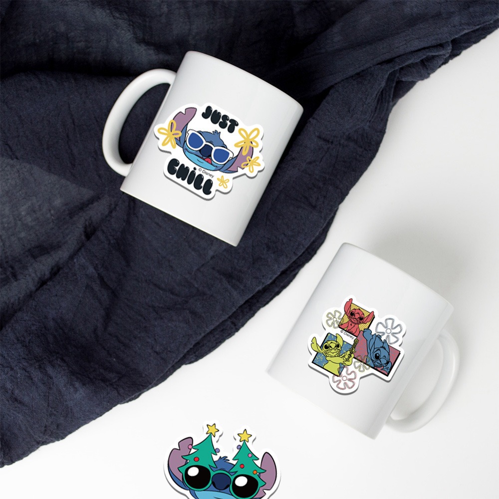 50-Piece Cartoon Stitch (Lilo & Stitch) Stickers - DIY Decorations for Suitcases, Mobile Phones, Notebooks, and Guitars