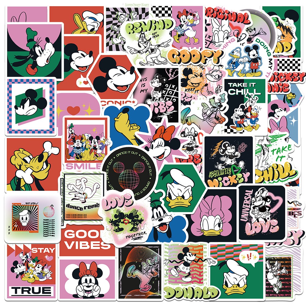 Cartoon Mickey, Minnie & Donald Duck Graffiti Stickers - Decorative Stickers for Suitcases, Children's Stickers, Waterproof