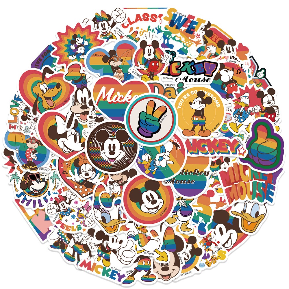 Cartoon Mickey, Minnie & Donald Duck Graffiti Stickers - Decorative Stickers for Suitcases, Children's Stickers, Waterproof