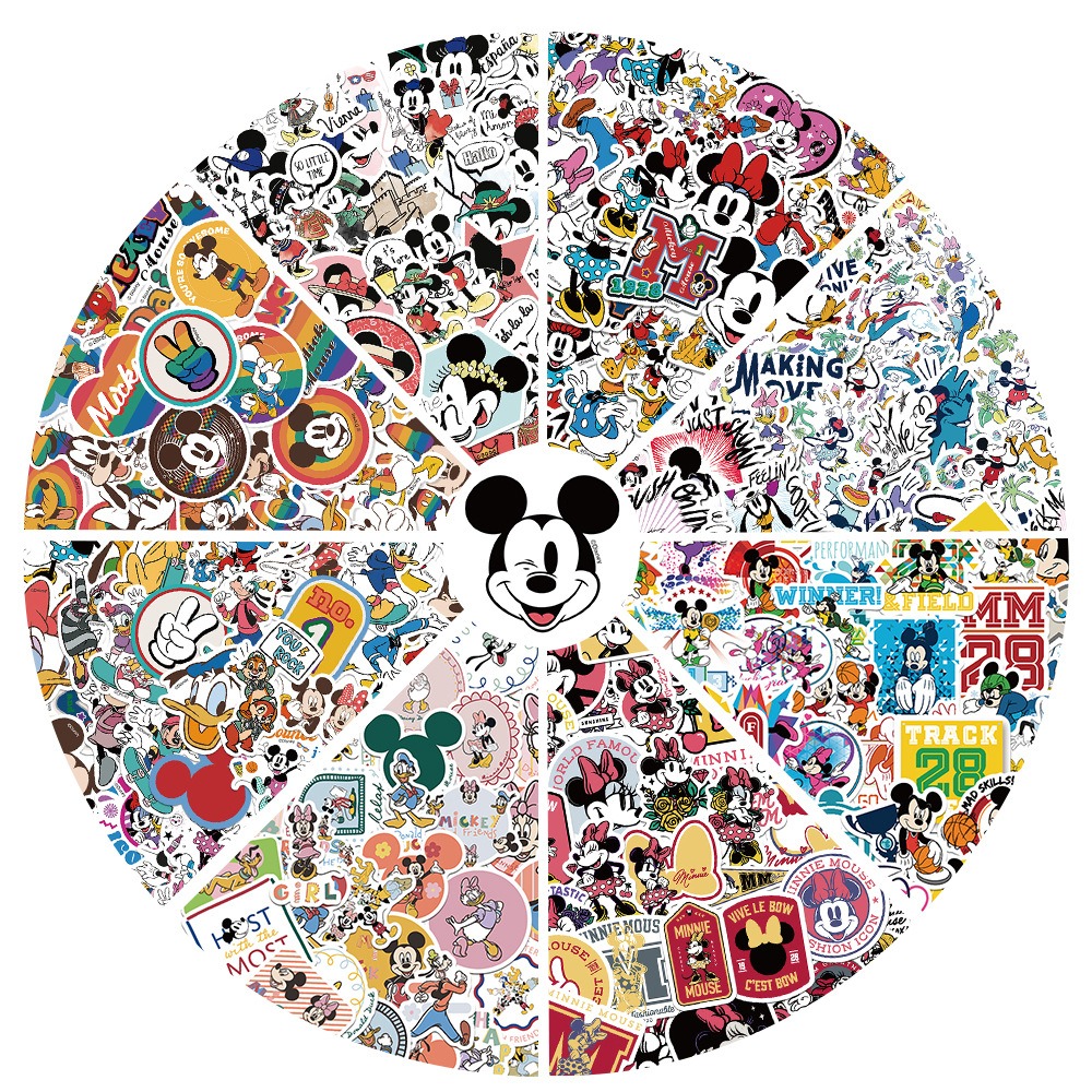 Cartoon Mickey, Minnie & Donald Duck Graffiti Stickers - Decorative Stickers for Suitcases, Children's Stickers, Waterproof