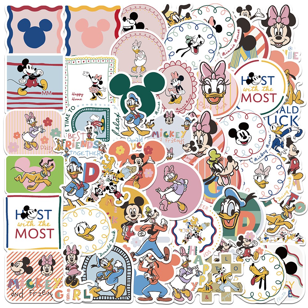 Cartoon Mickey, Minnie & Donald Duck Graffiti Stickers - Decorative Stickers for Suitcases, Children's Stickers, Waterproof