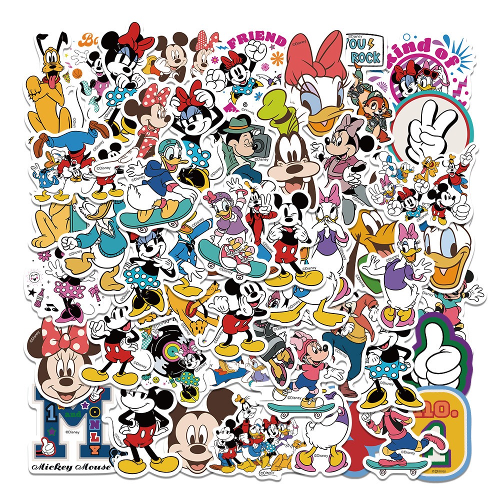 Cartoon Mickey, Minnie & Donald Duck Graffiti Stickers - Decorative Stickers for Suitcases, Children's Stickers, Waterproof