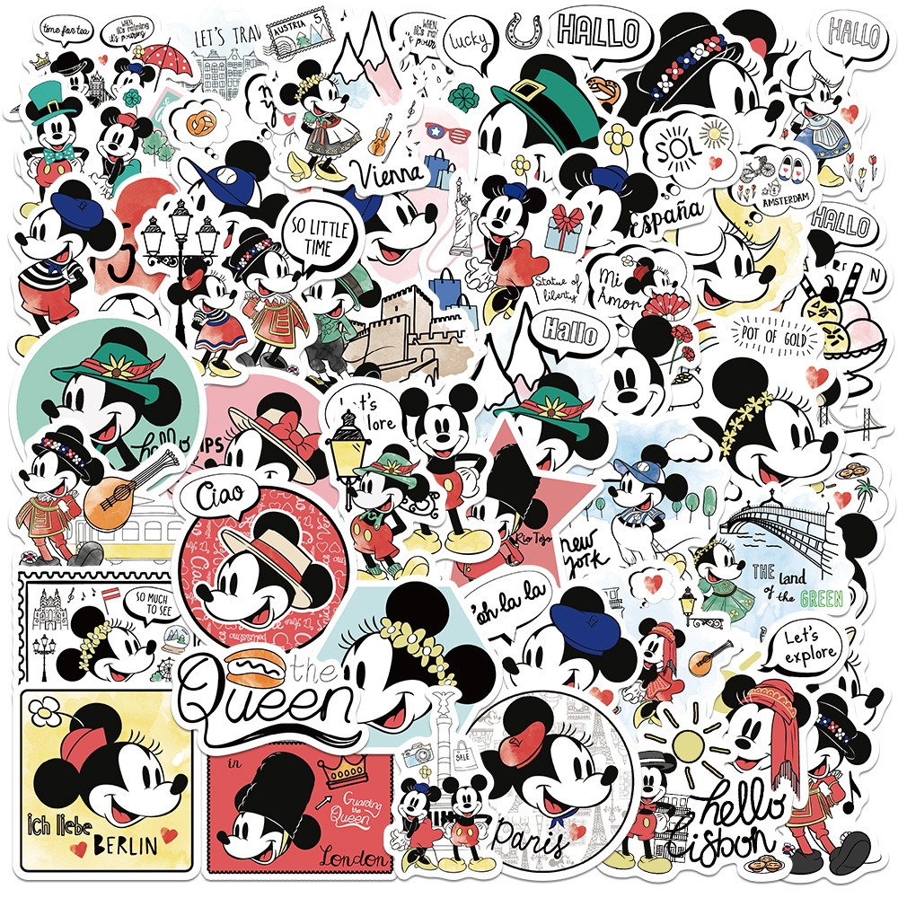 Cartoon Mickey, Minnie & Donald Duck Graffiti Stickers - Decorative Stickers for Suitcases, Children's Stickers, Waterproof