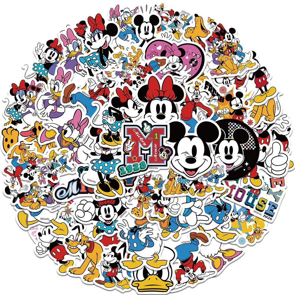 Cartoon Mickey, Minnie & Donald Duck Graffiti Stickers - Decorative Stickers for Suitcases, Children's Stickers, Waterproof