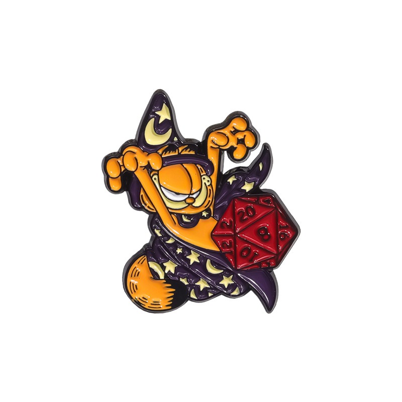 Adorable Collection of Orange Tabby & Garfield Animal-Inspired Movie & Comic Metal Brooch, Elegant Badge Lapel Pin, Unique Gift Boutonniere